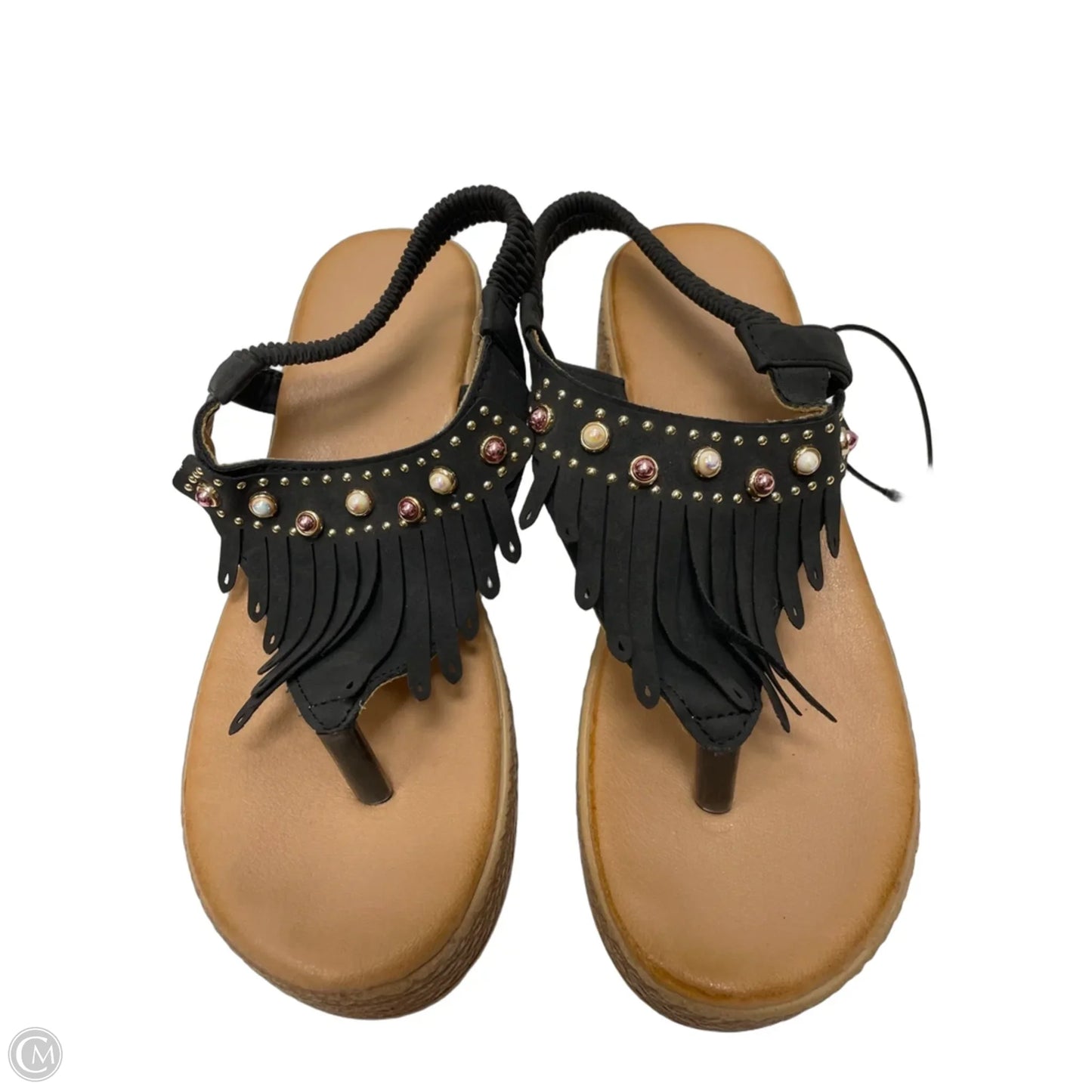 Sandals Heels Platform By Clothes Mentor In Black, Size: 10