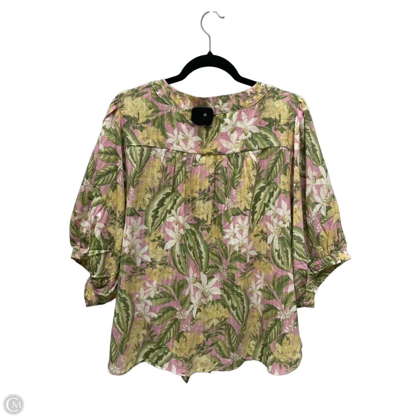 Top Short Sleeve By Rose And Olive In Floral Print, Size: Xl