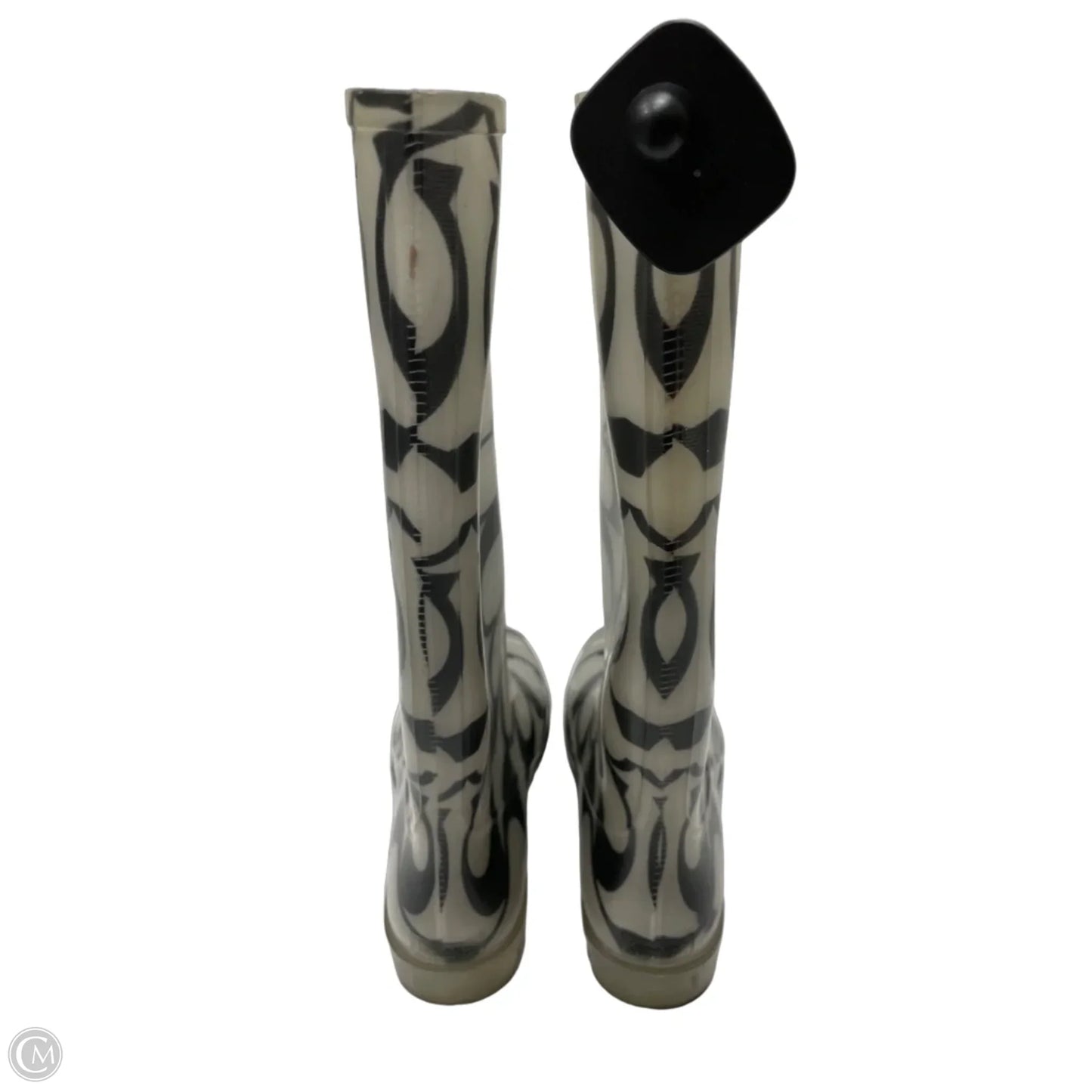 Boots Designer By Coach In Black & Grey, Size: 9