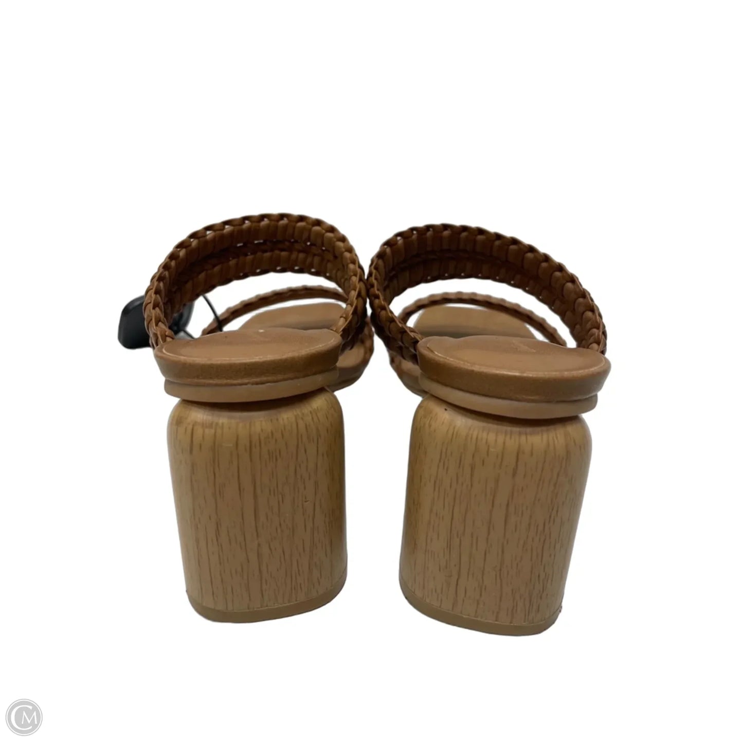 Sandals Heels Block By Universal Thread In Brown, Size: 7.5