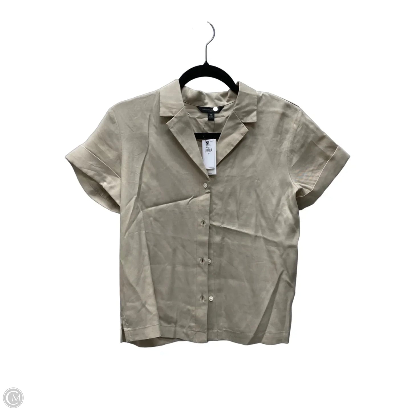 Top Short Sleeve By Banana Republic In Tan, Size: Xs