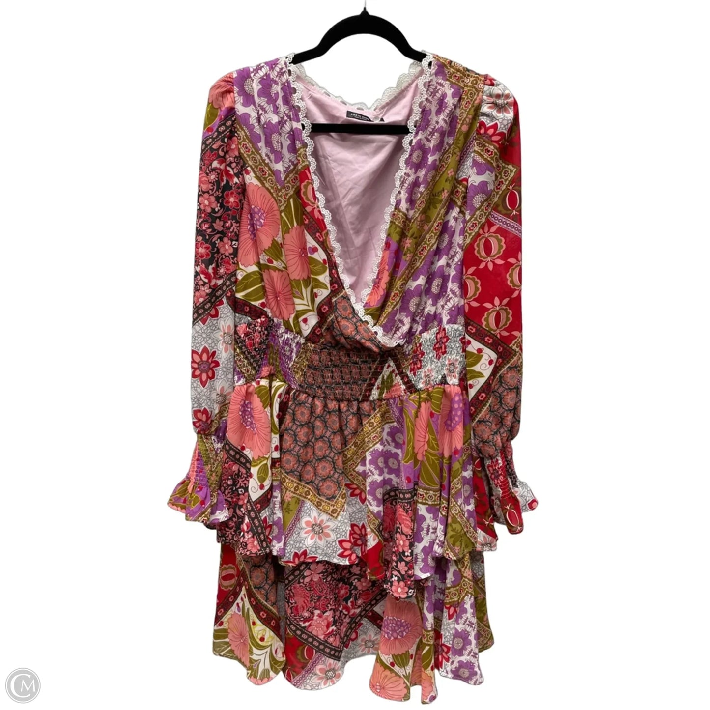 Dress Casual Short By Shein In Floral Print, Size: 3x