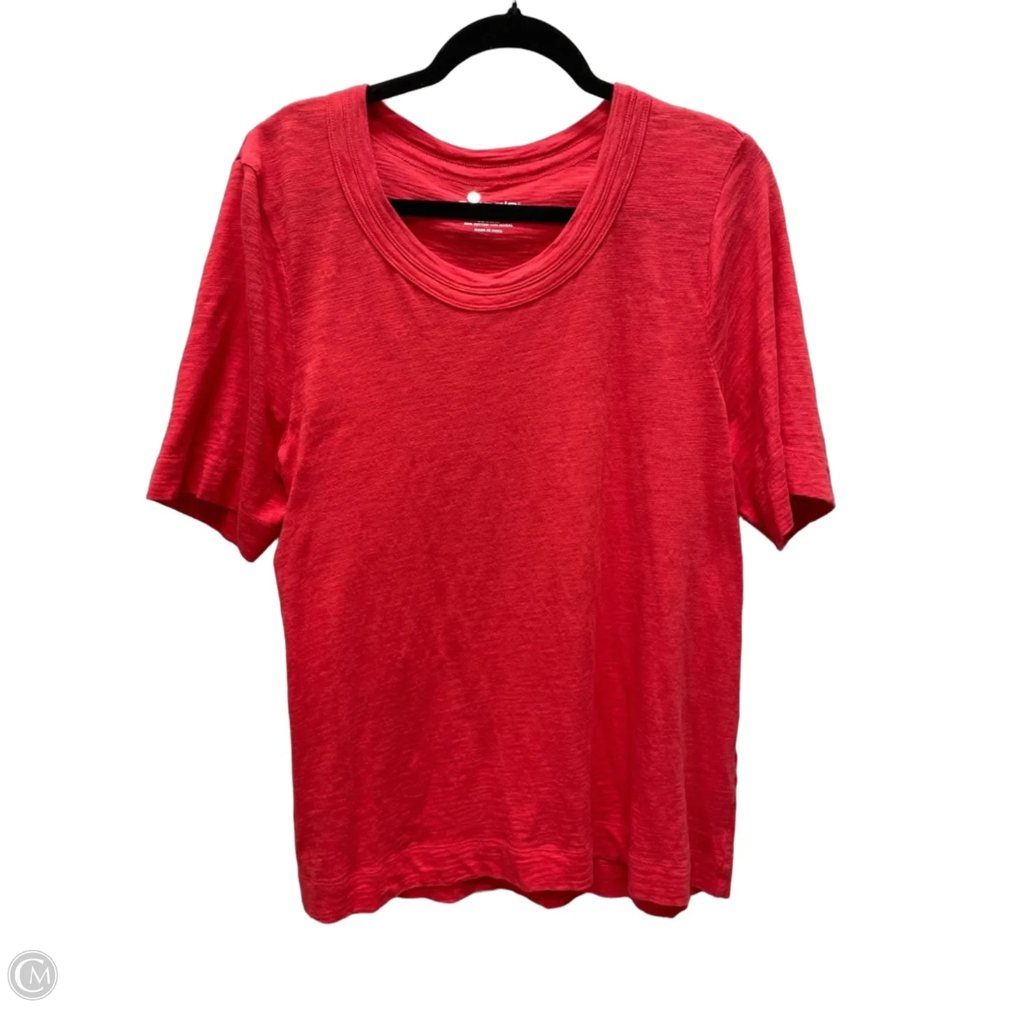 Top Short Sleeve By Chicos In Coral, Size: Xl