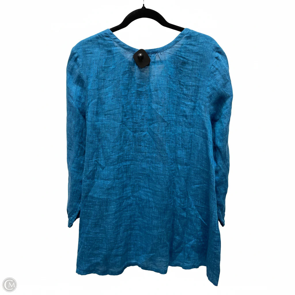 Top Long Sleeve By J. Jill In Teal, Size: L