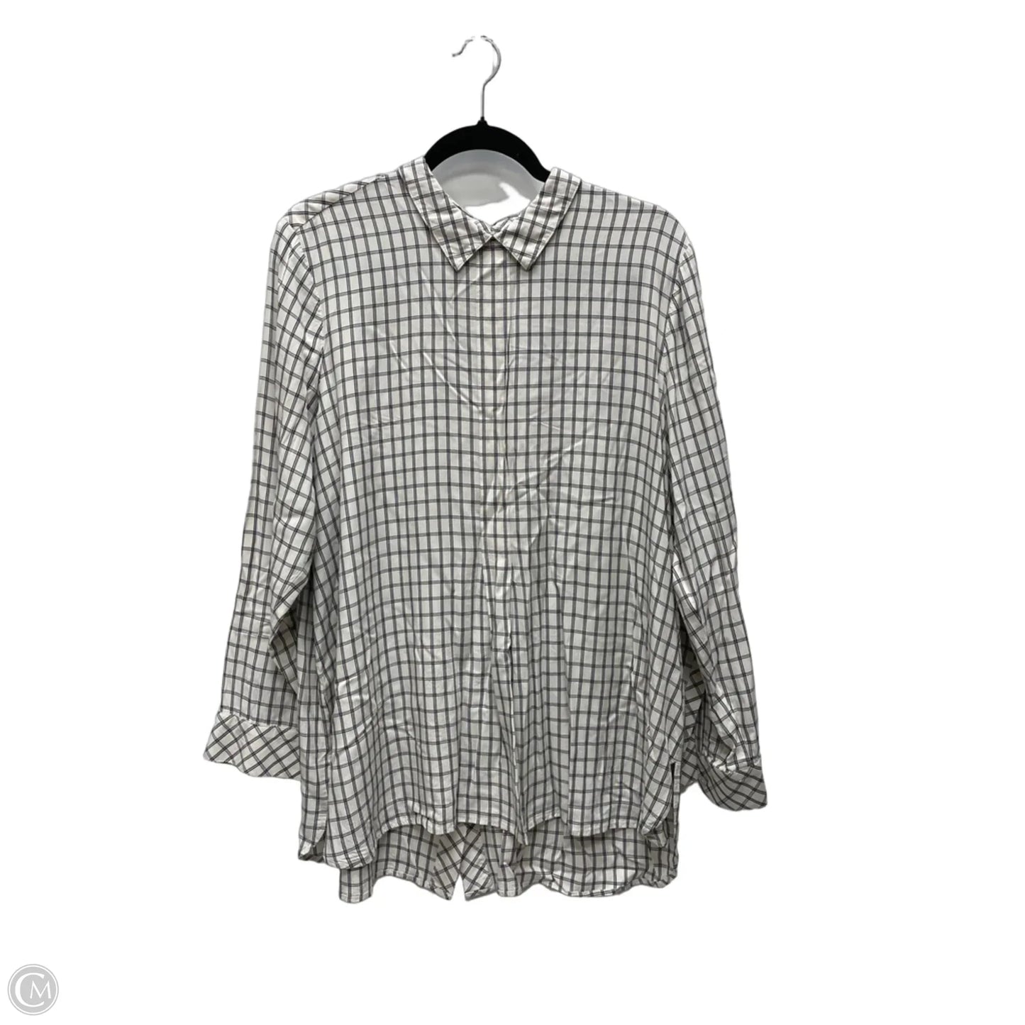 Tunic Long Sleeve By J. Jill In Checkered Pattern, Size: Xl