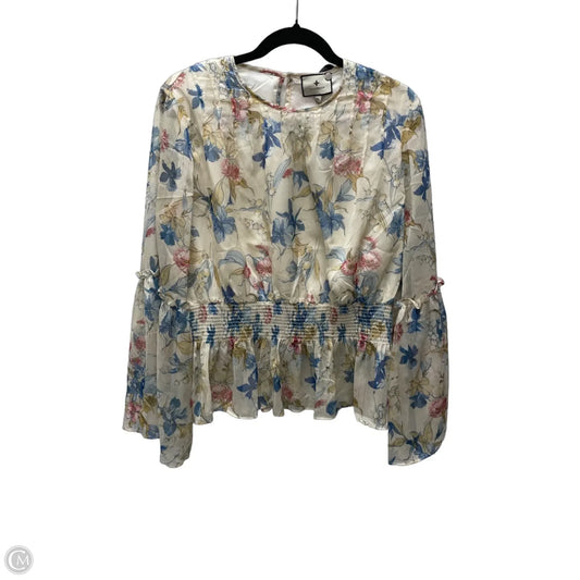 Blouse Long Sleeve By Tuckernuck In Floral Print, Size: Xl