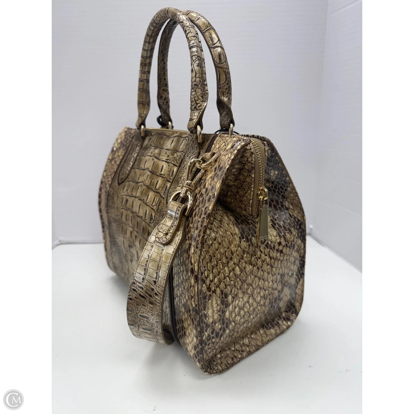 Handbag Designer By Brahmin, Size: Large
