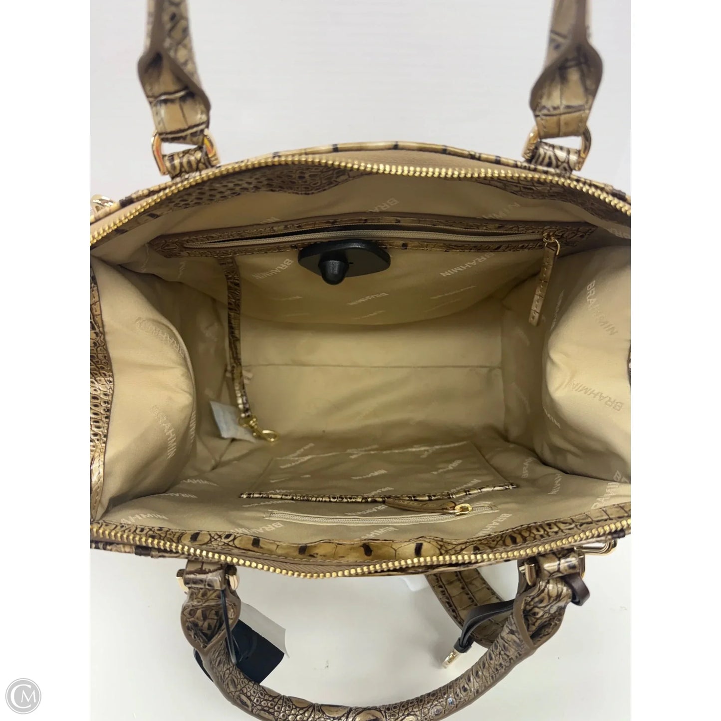 Handbag Designer By Brahmin, Size: Large