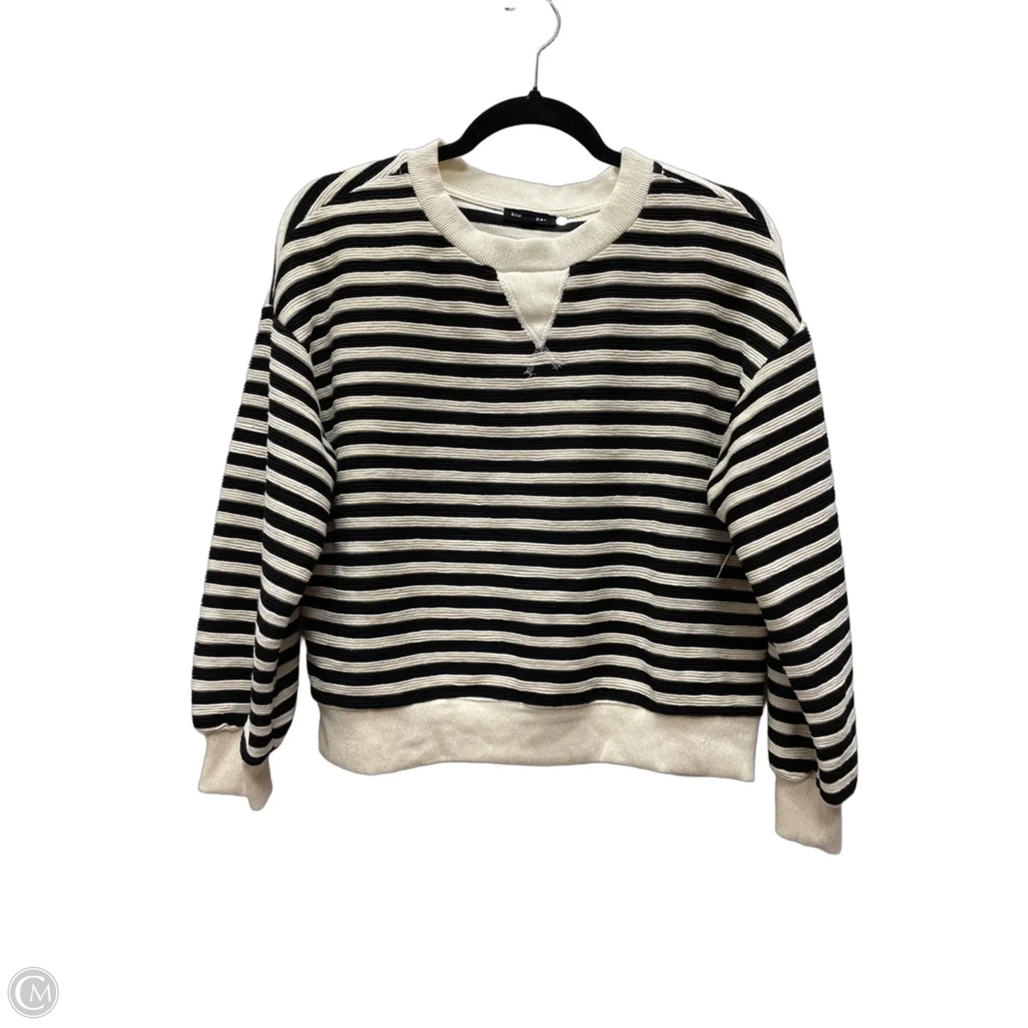 Top Long Sleeve By Blu Pepper In Striped Pattern, Size: S