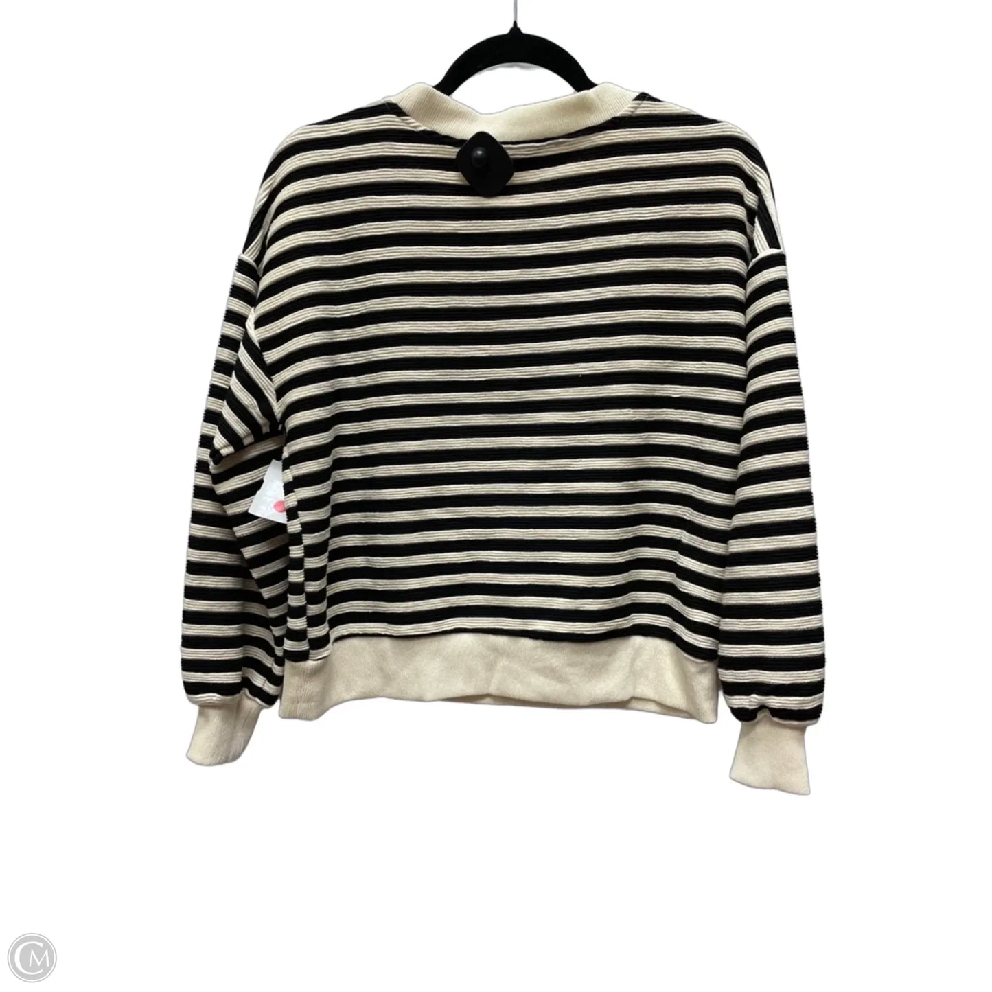 Top Long Sleeve By Blu Pepper In Striped Pattern, Size: S