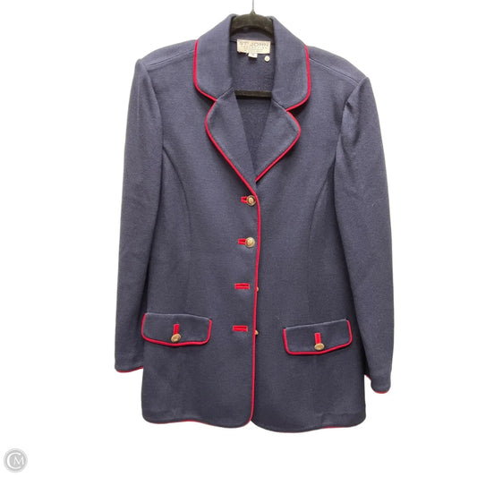 Blazer Luxury Designer By St John Collection In Navy, Size: L