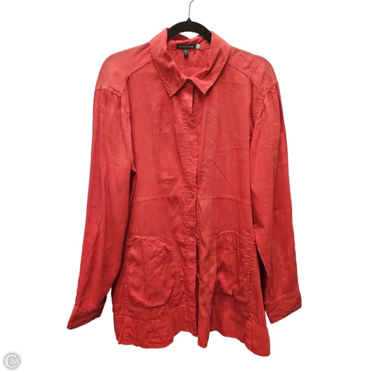 Tunic Long Sleeve By Eileen Fisher In Orange, Size: M