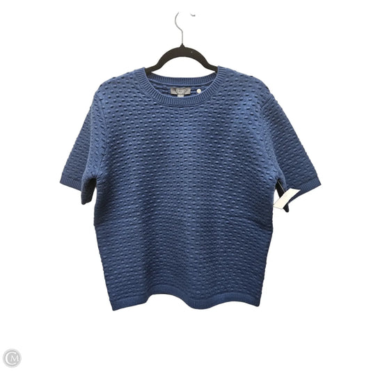 Sweater Short Sleeve By Lysse In Blue, Size: Xl
