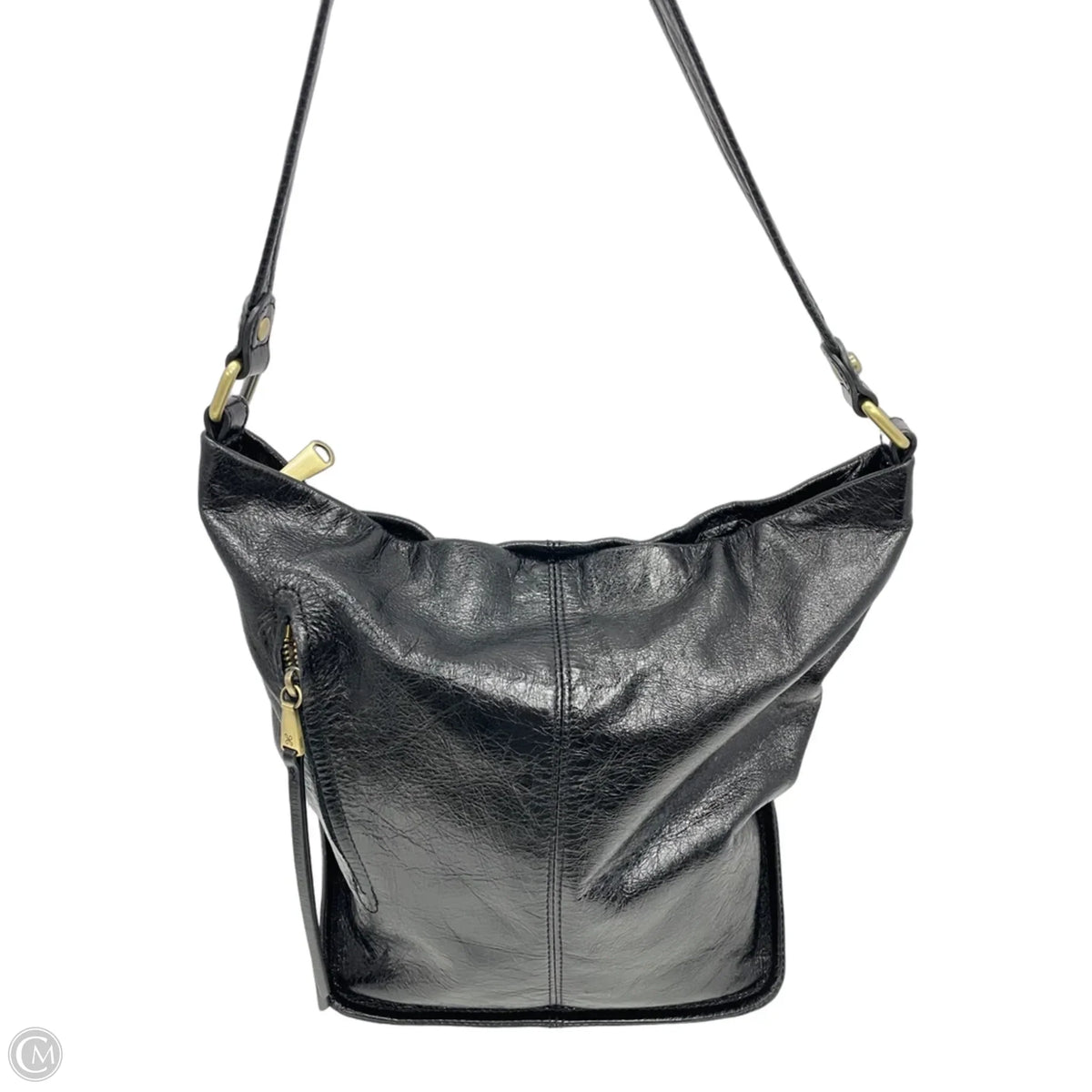 Handbag Leather By Hobo Intl, Size: Medium