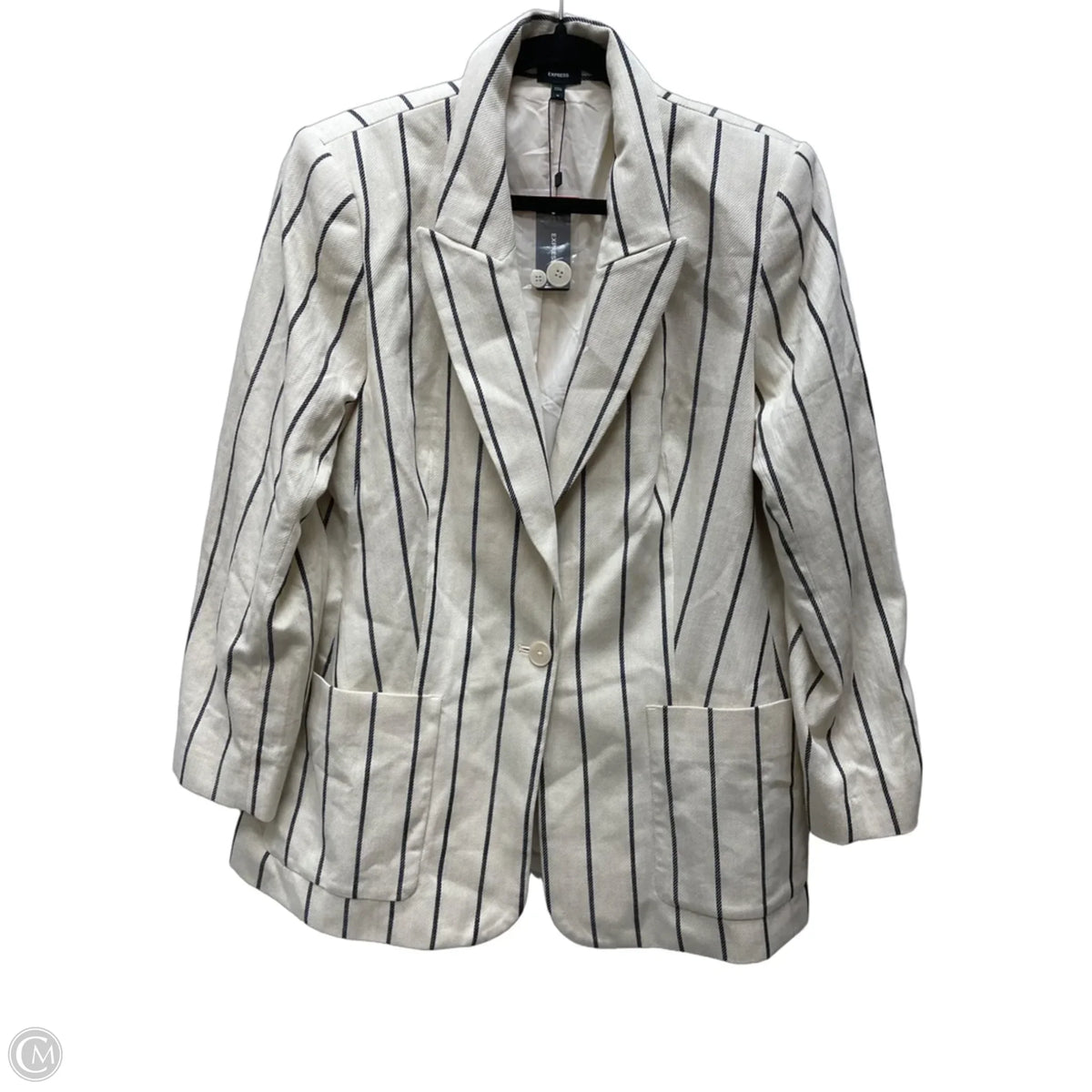 Blazer By Express In Striped Pattern, Size: Xl