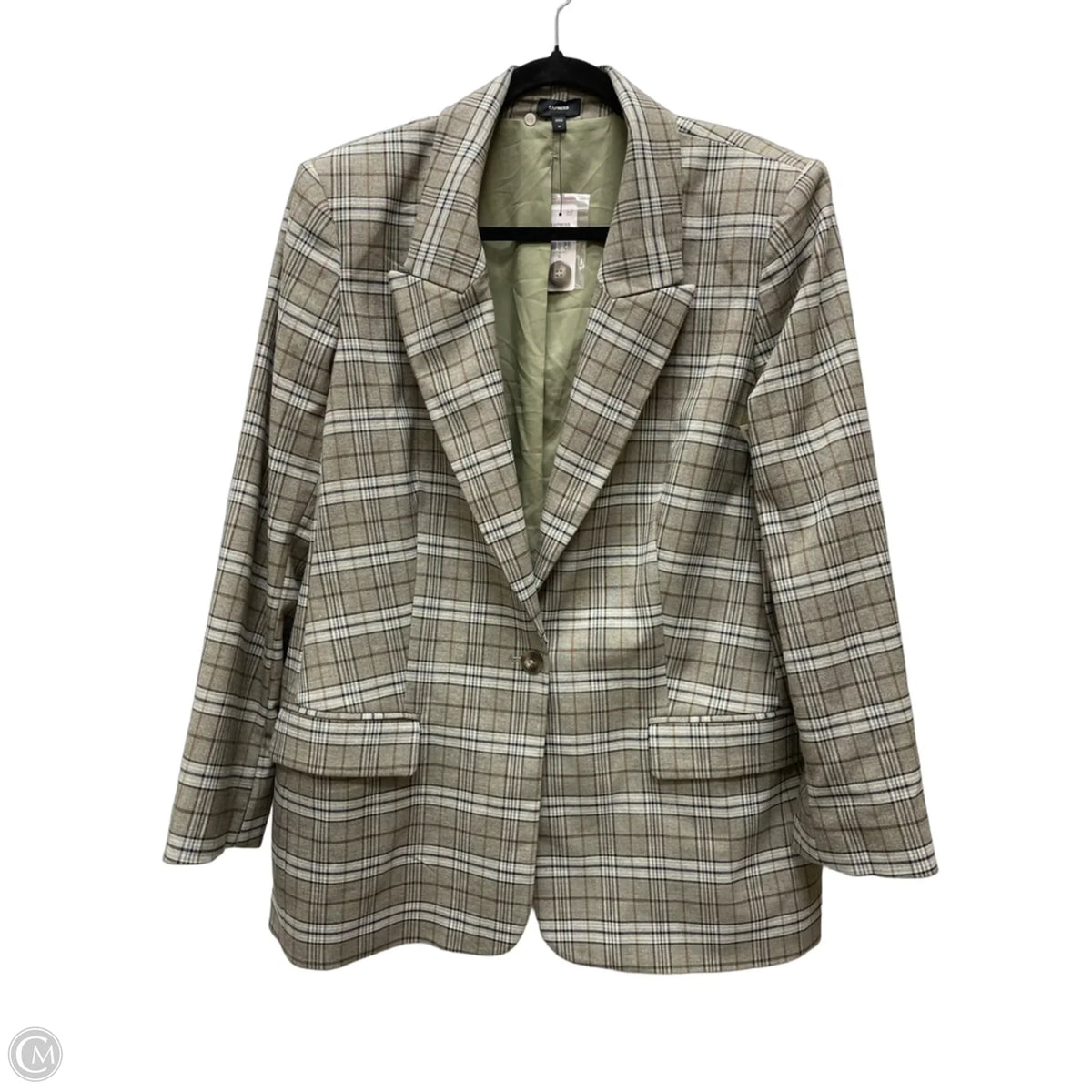 Blazer By Express In Plaid Pattern, Size: Xl