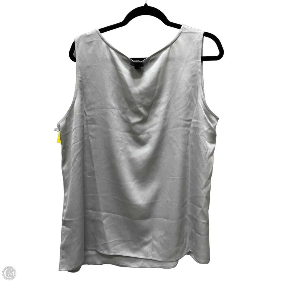 Blouse Sleeveless By Ming Wang In Silver, Size: 1x