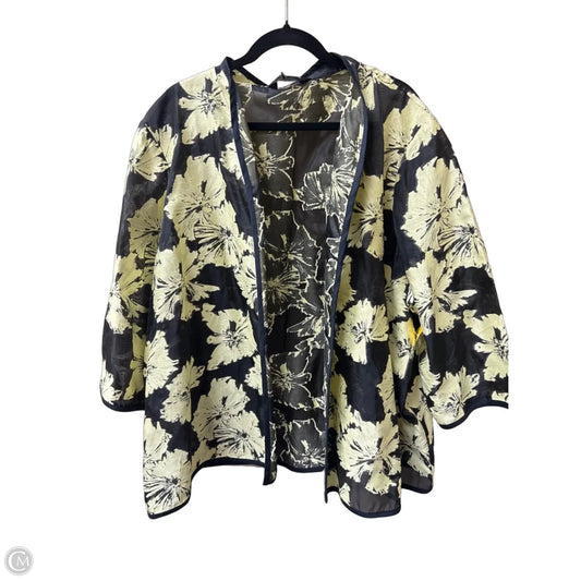 Cardigan By Ming Wang In Floral Print, Size: 3x