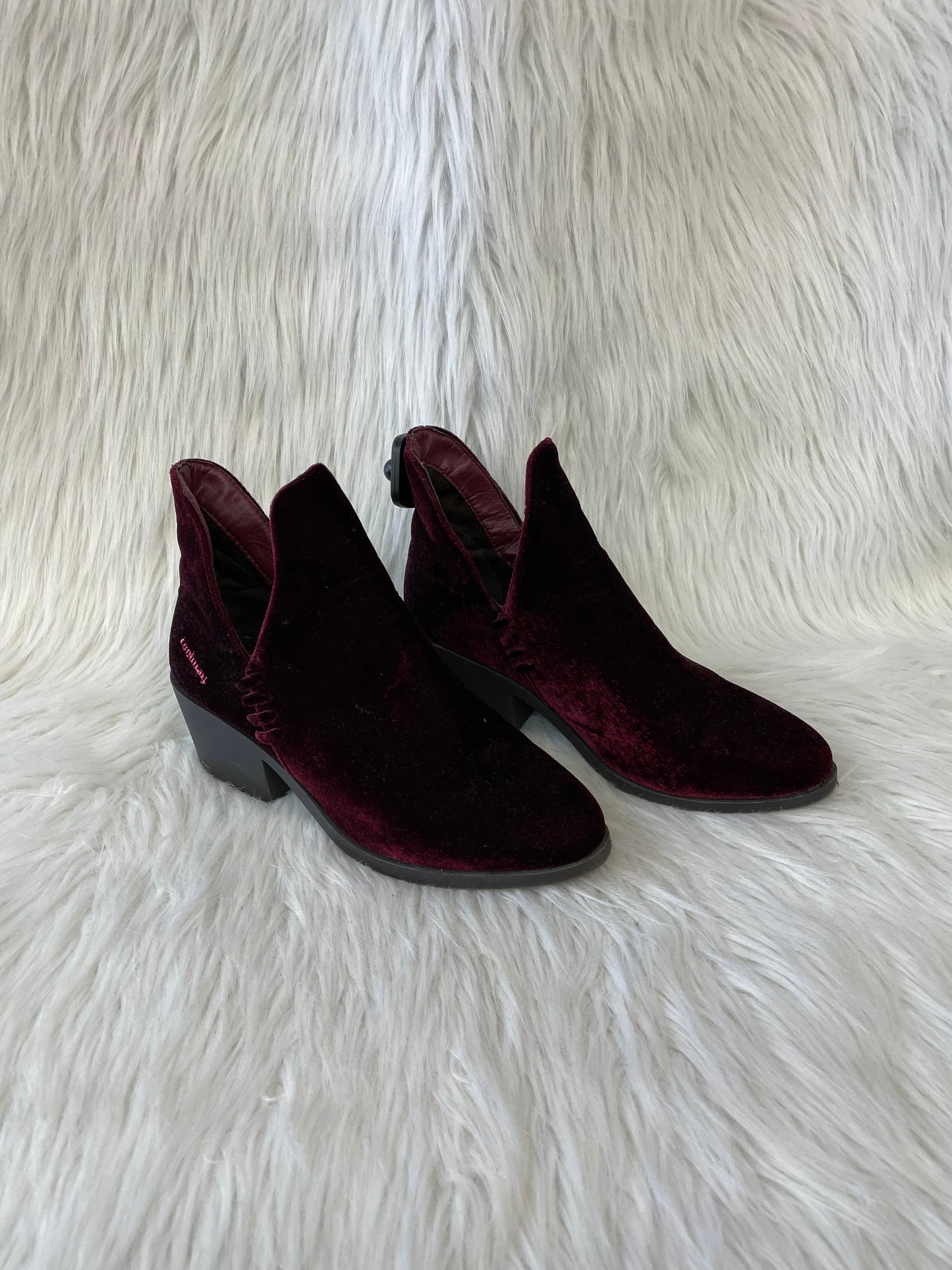 Burgundy Boots Ankle Heels Clothes Mentor, Size 6