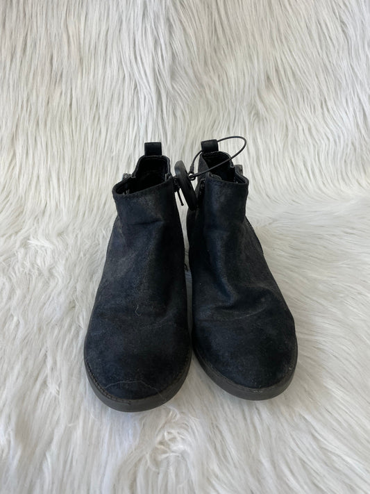 Black Boots Ankle Heels Carlos Santana, Size 6