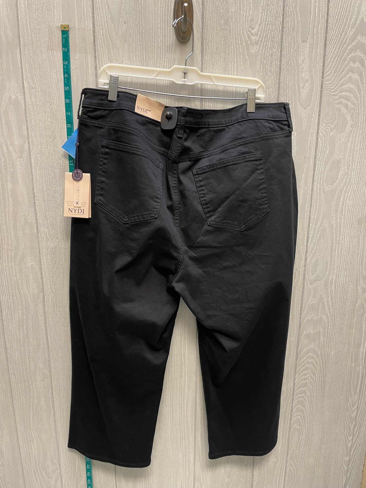 Black Denim Jeans Cropped Not Your Daughters Jeans O, Size 16