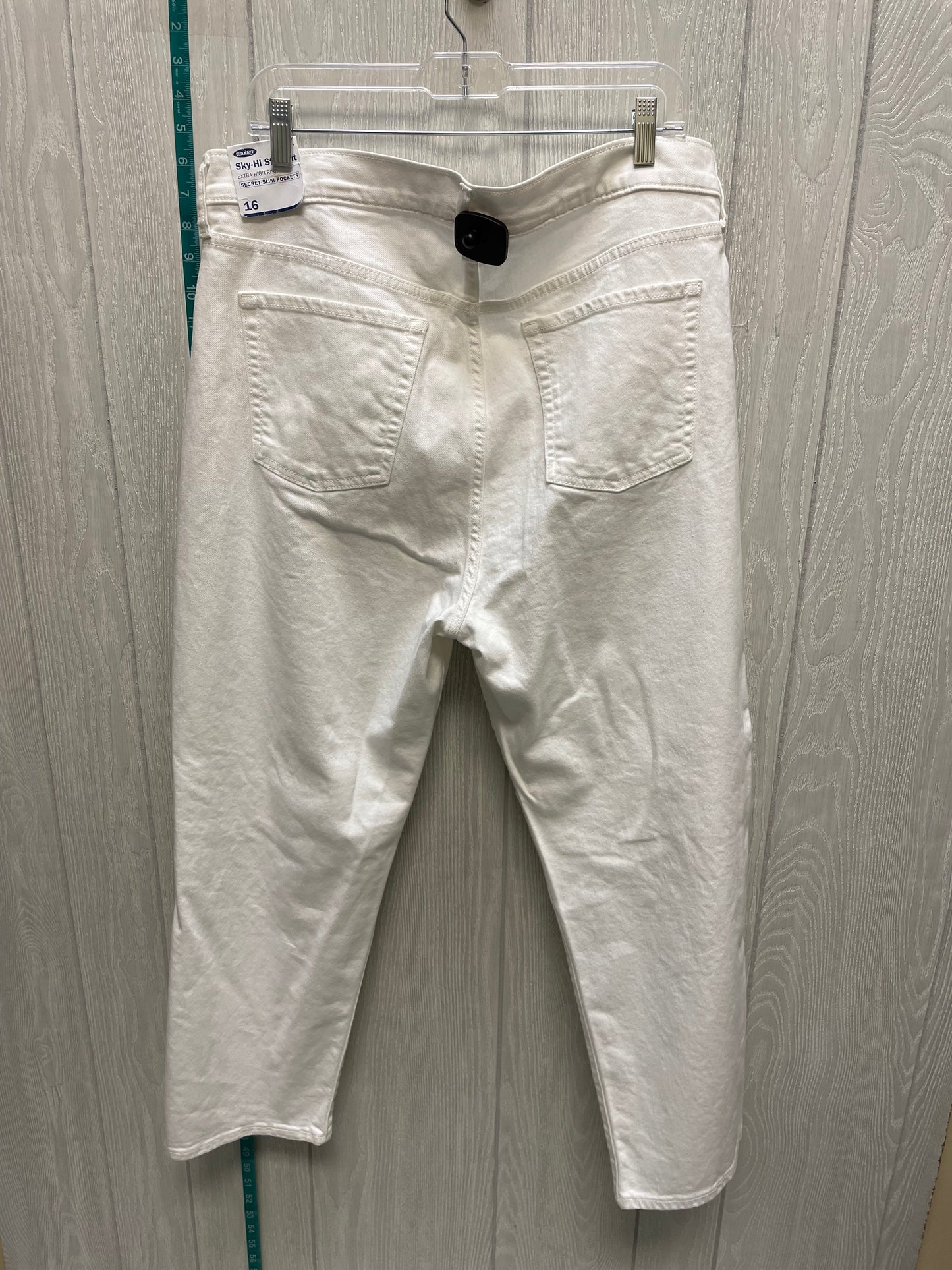 Denim White Jeans Straight Old Navy O, Size 16