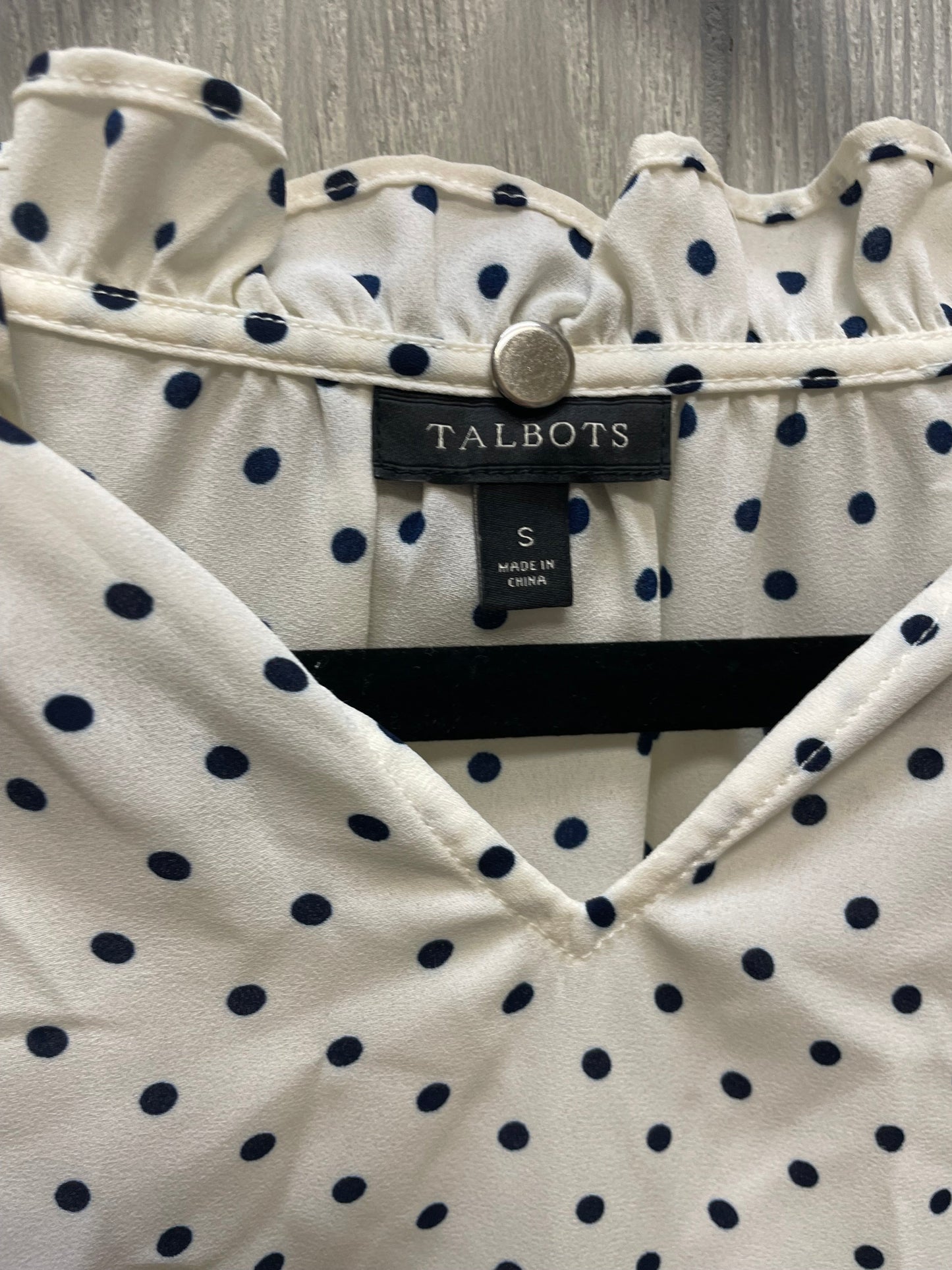 Polkadot Pattern Blouse Short Sleeve Talbots, Size S