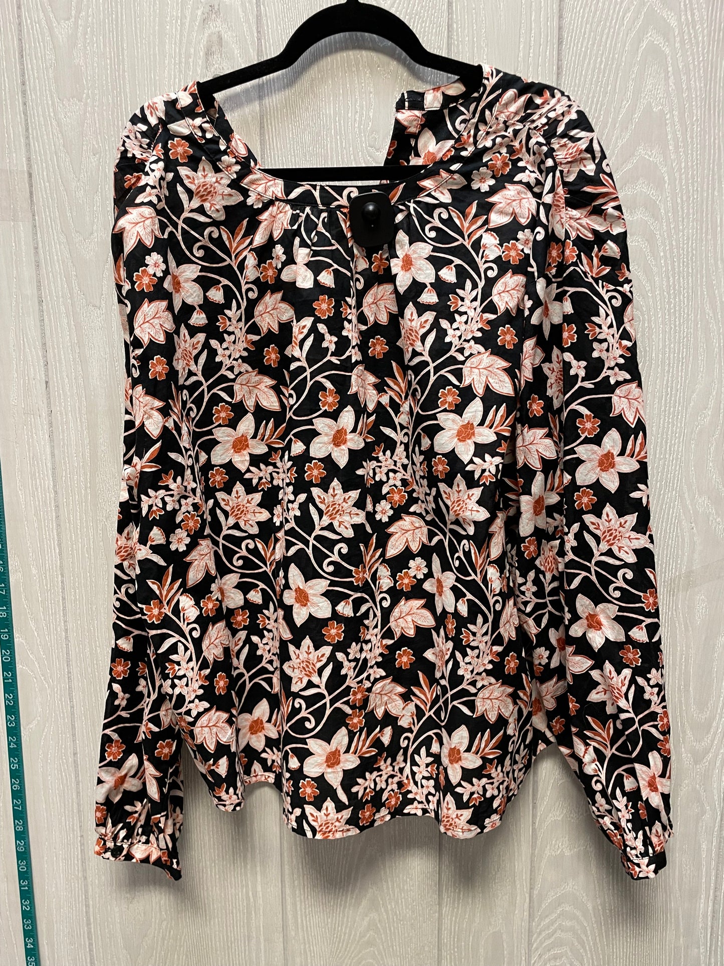 Blouse Long Sleeve By Ana In Floral Print, Size: 2x