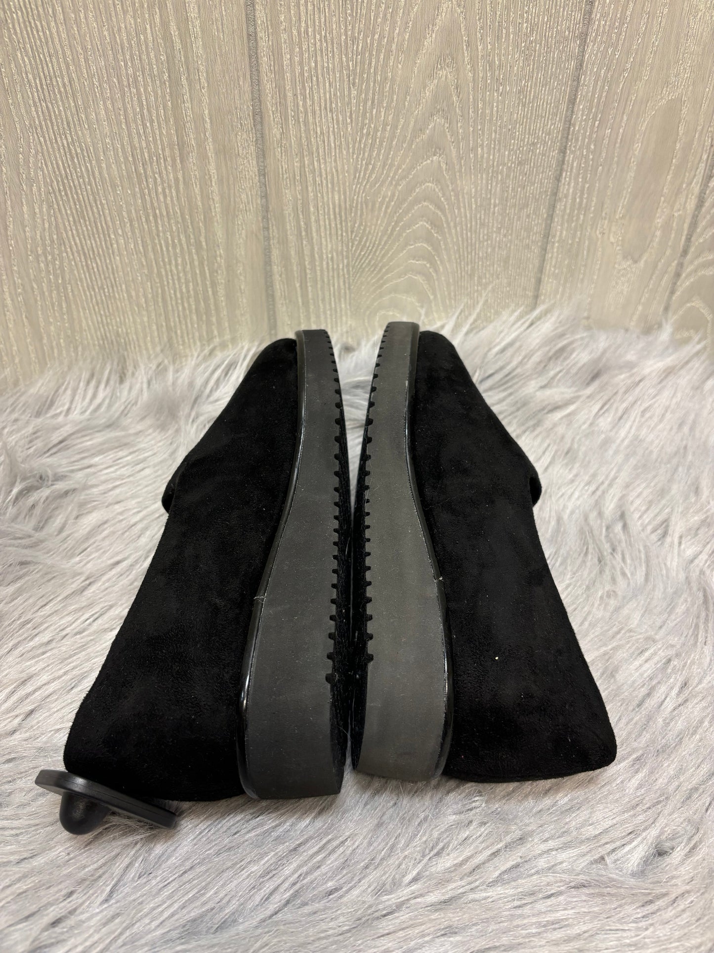 Black & Brown Sandals Heels Block Cmc, Size 7