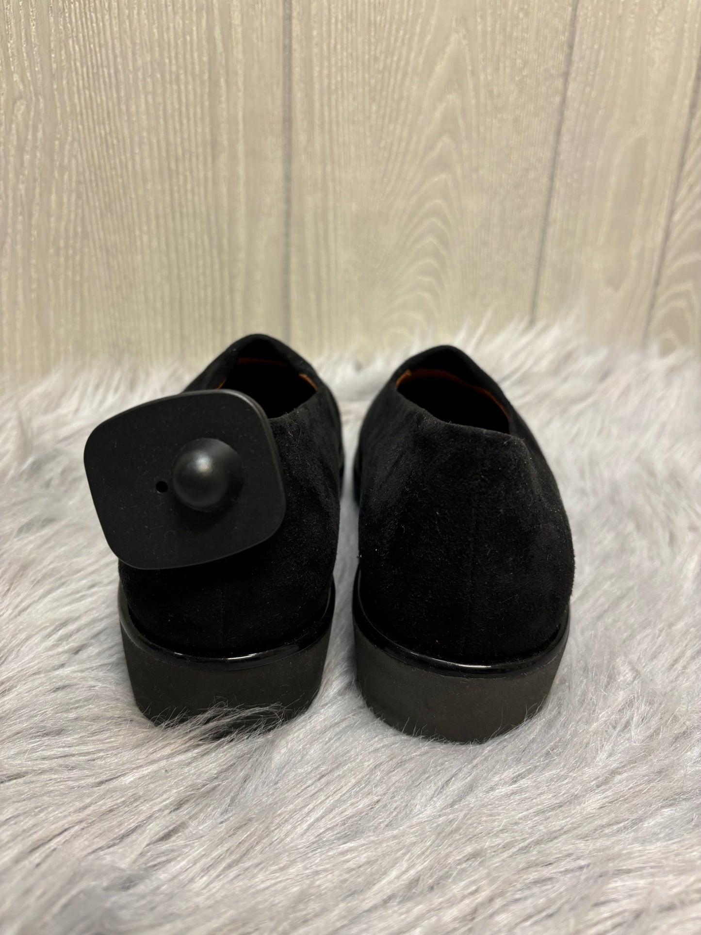 Black & Brown Sandals Heels Block Cmc, Size 7