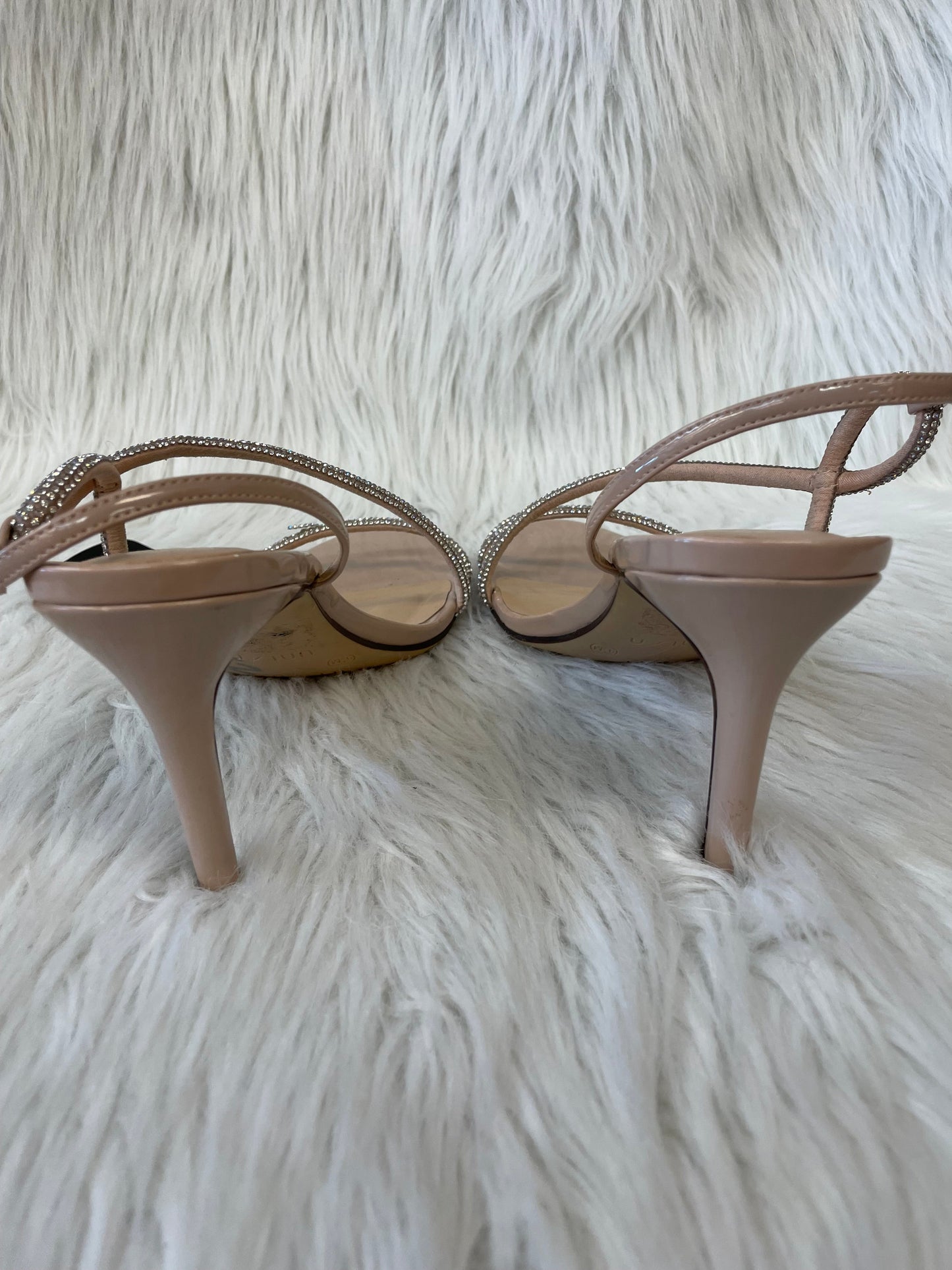 Pink & Silver Sandals Heels Stiletto Unisa, Size 9.5