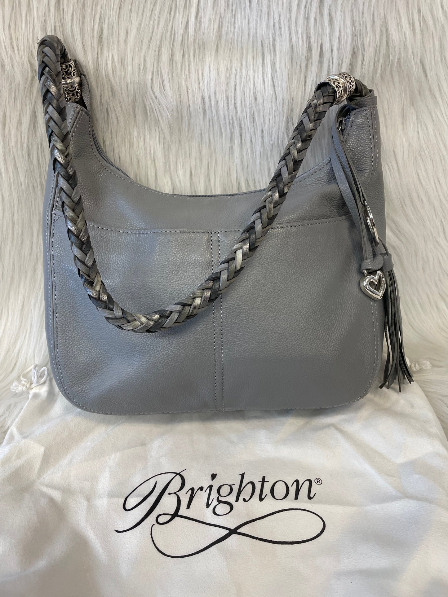 Handbag Leather By Brighton, Size: Medium