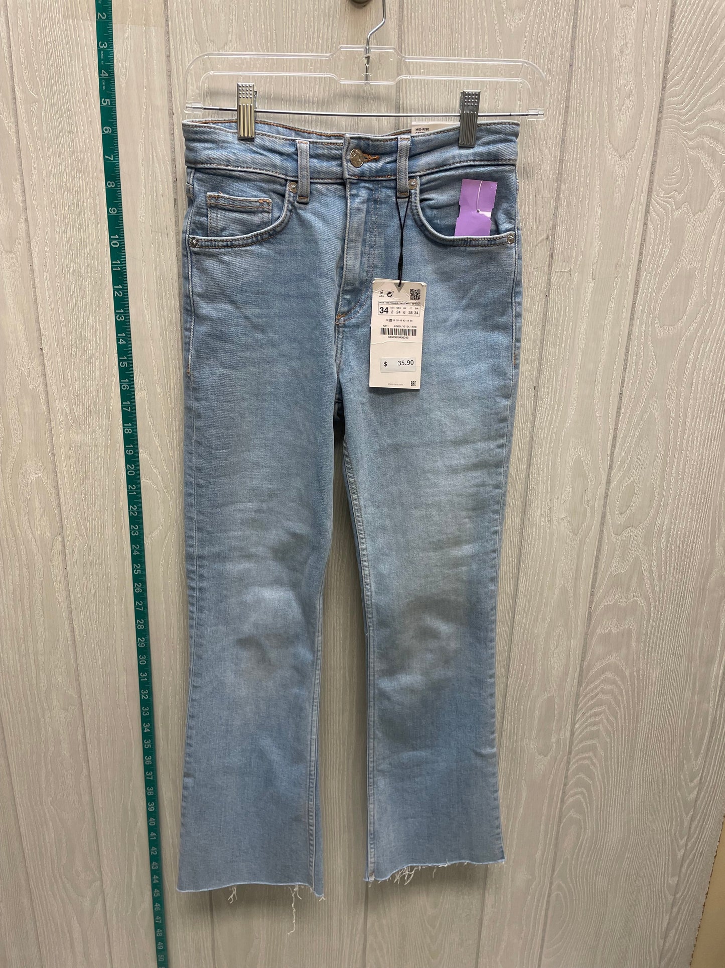 Blue Denim Jeans Flared Zara, Size 2