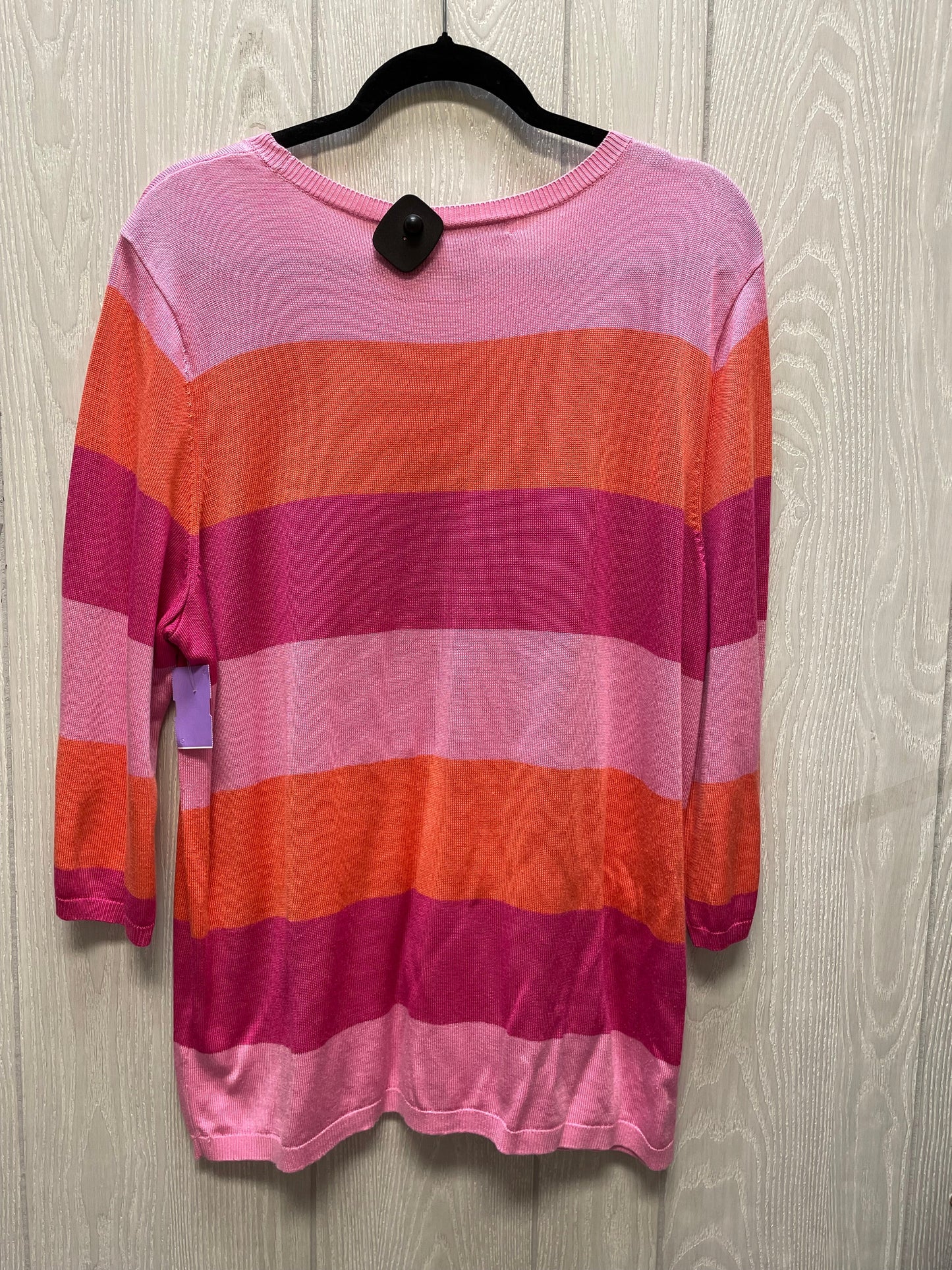 Sweater By Lauren By Ralph Lauren In Striped Pattern, Size: 2x