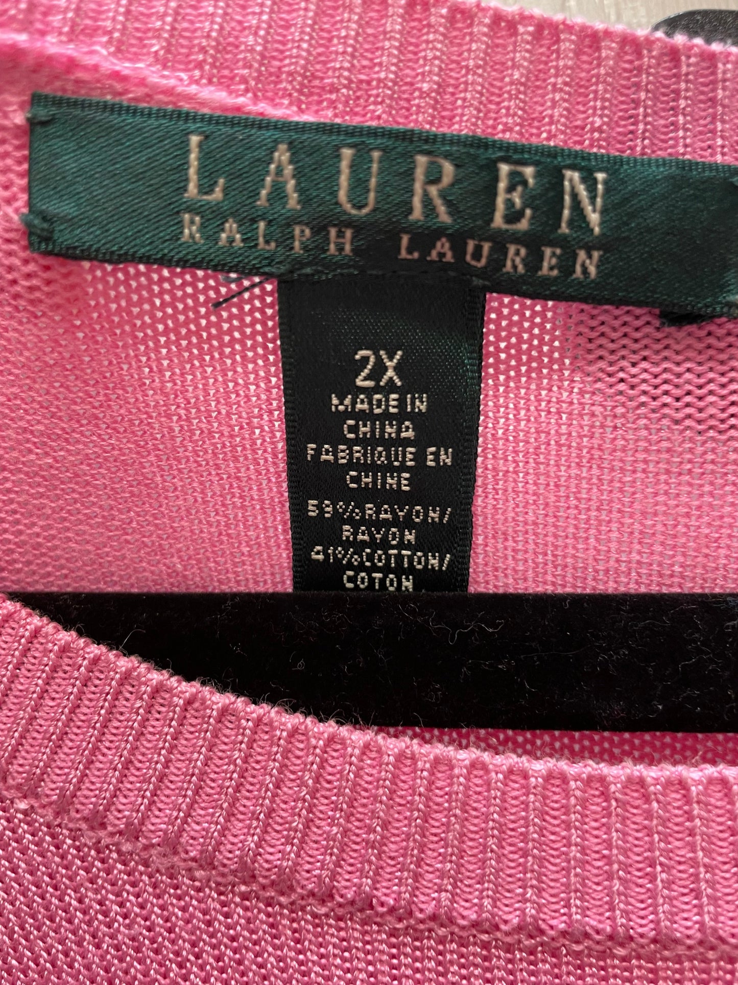 Sweater By Lauren By Ralph Lauren In Striped Pattern, Size: 2x