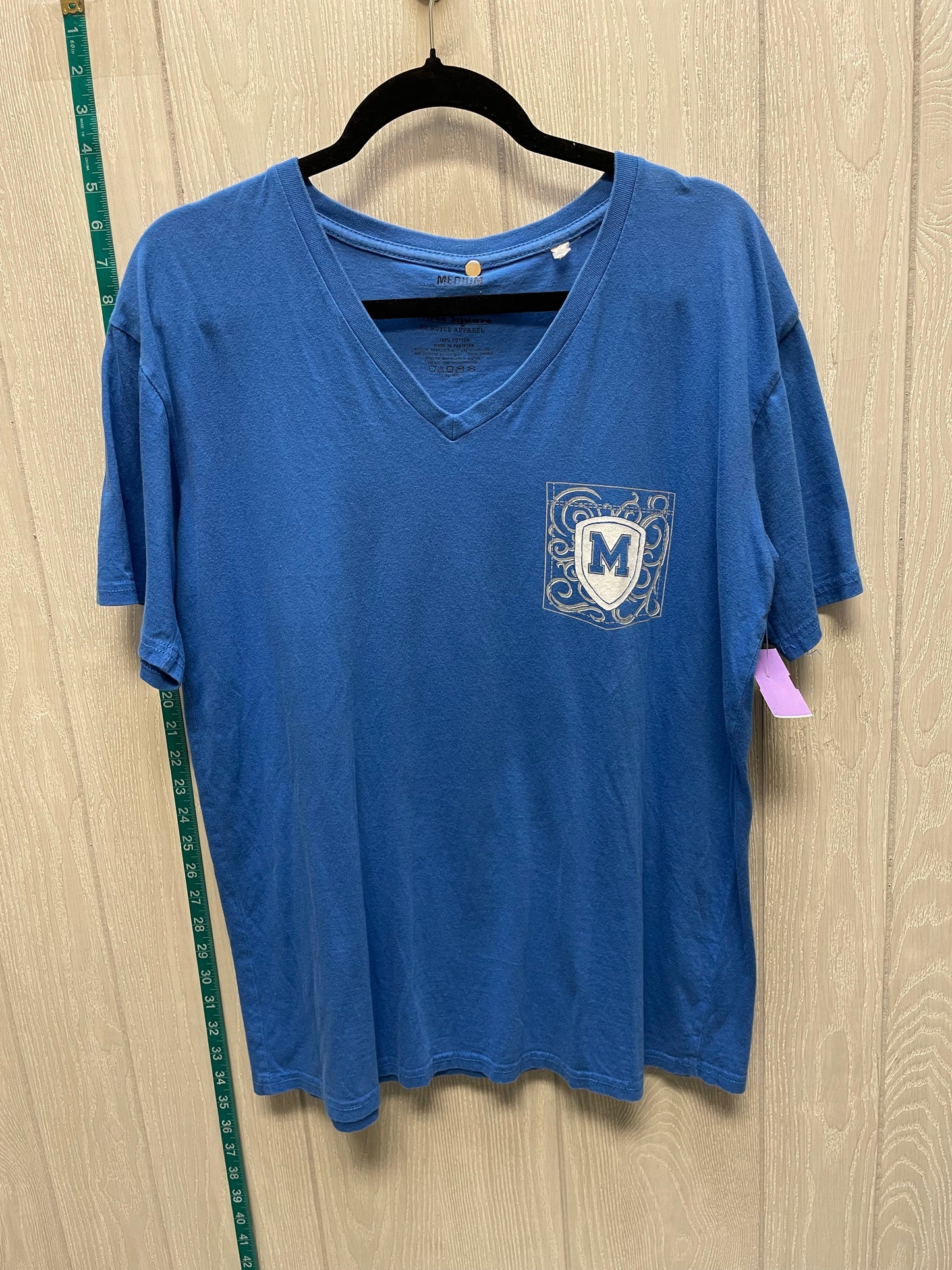 Blue Top Short Sleeve Clothes Mentor, Size M