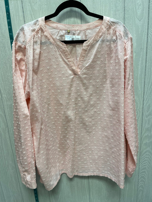 Peach Top Long Sleeve Time And Tru, Size Xl