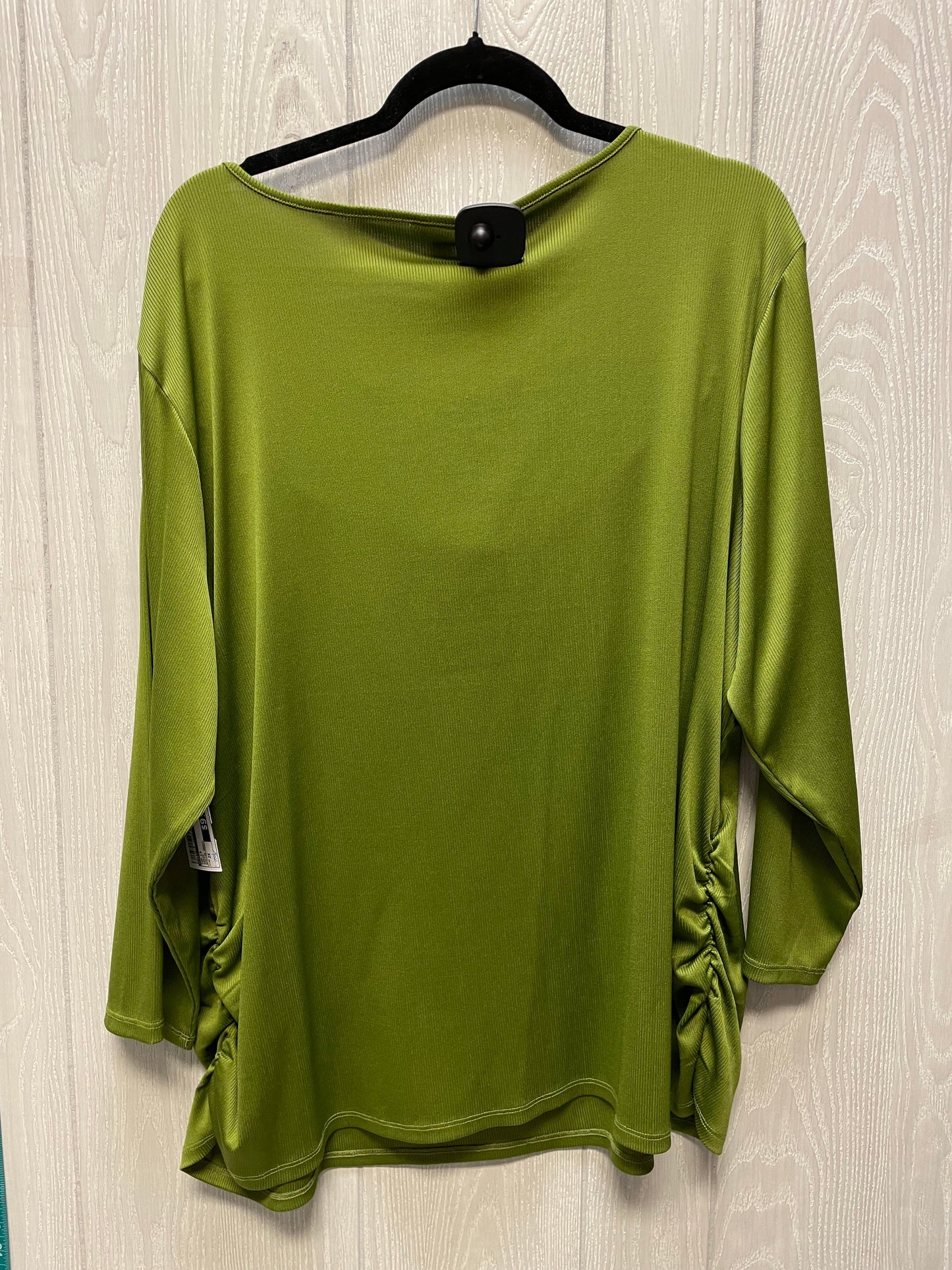 Top Long Sleeve By Cato In Green, Size: 2x