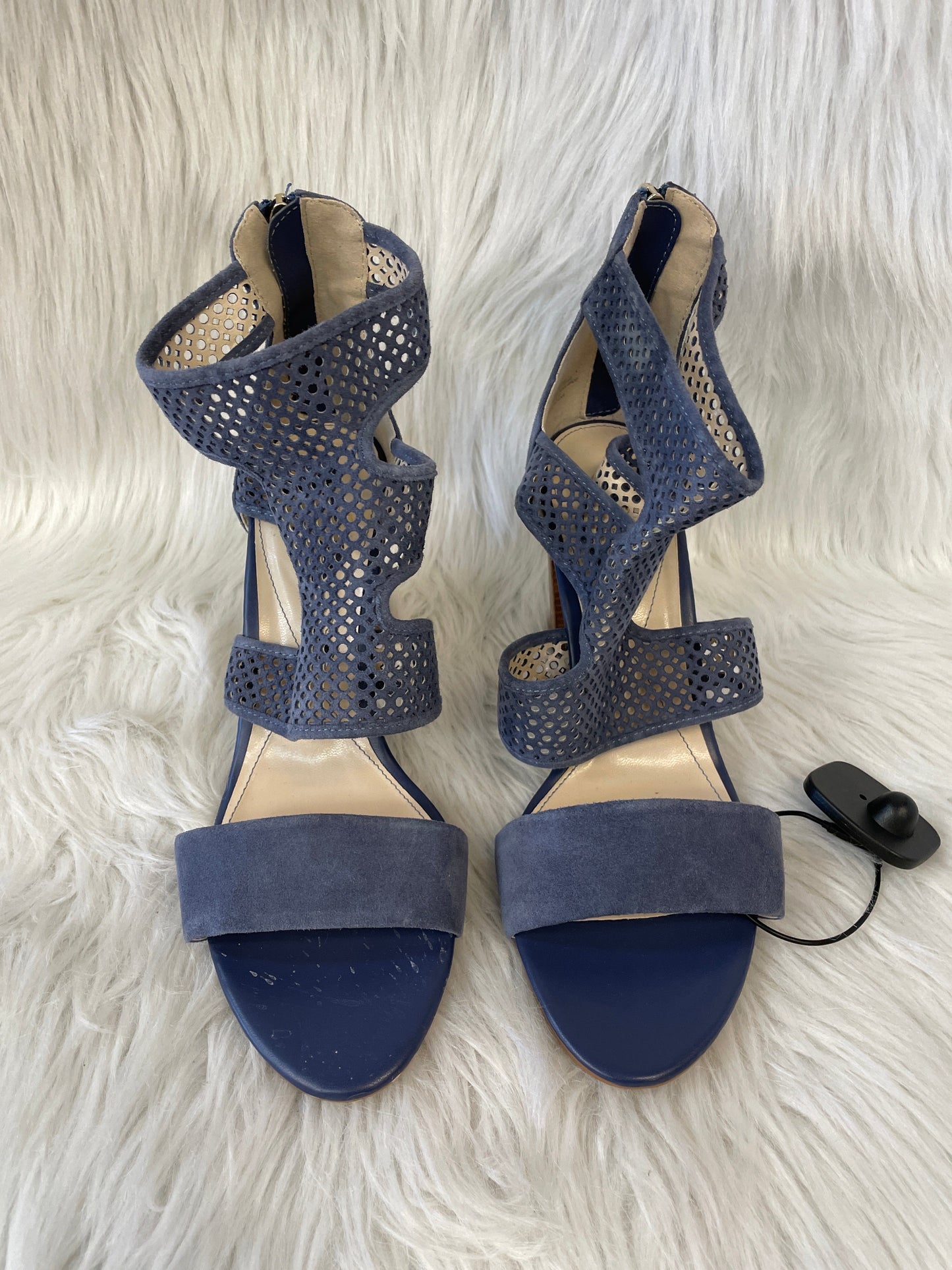 Blue Sandals Heels Block Isola, Size 10