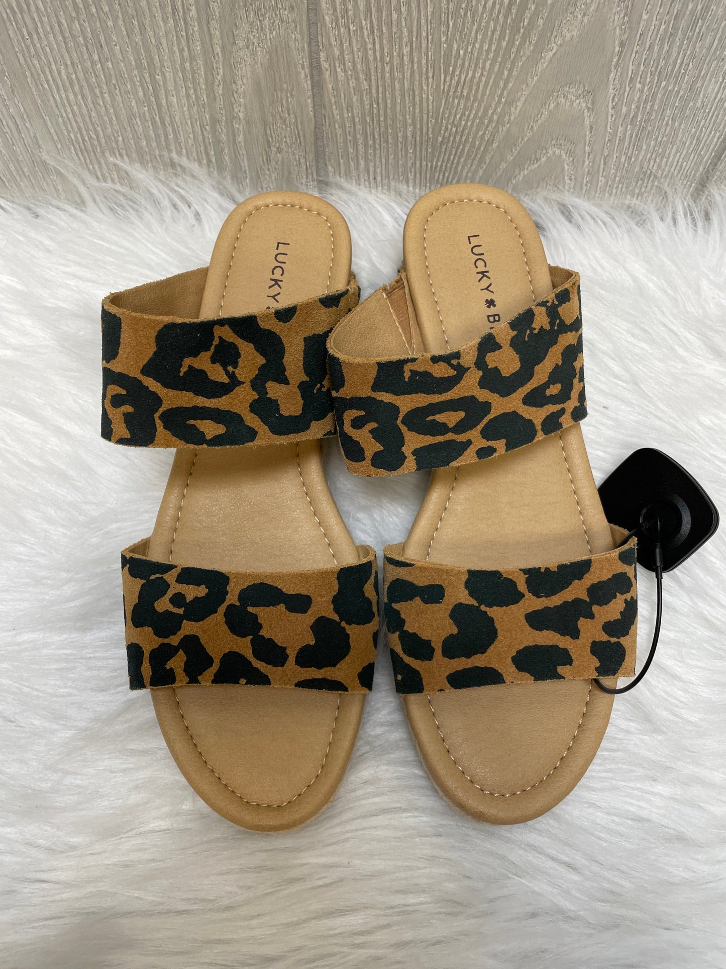 Animal Print Sandals Heels Wedge Lucky Brand, Size 7.5