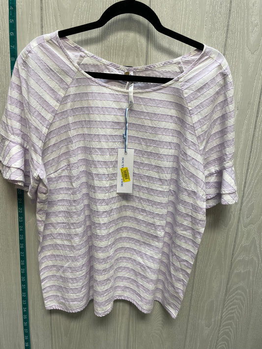 Striped Pattern Top Short Sleeve Southern Tide, Size Xl