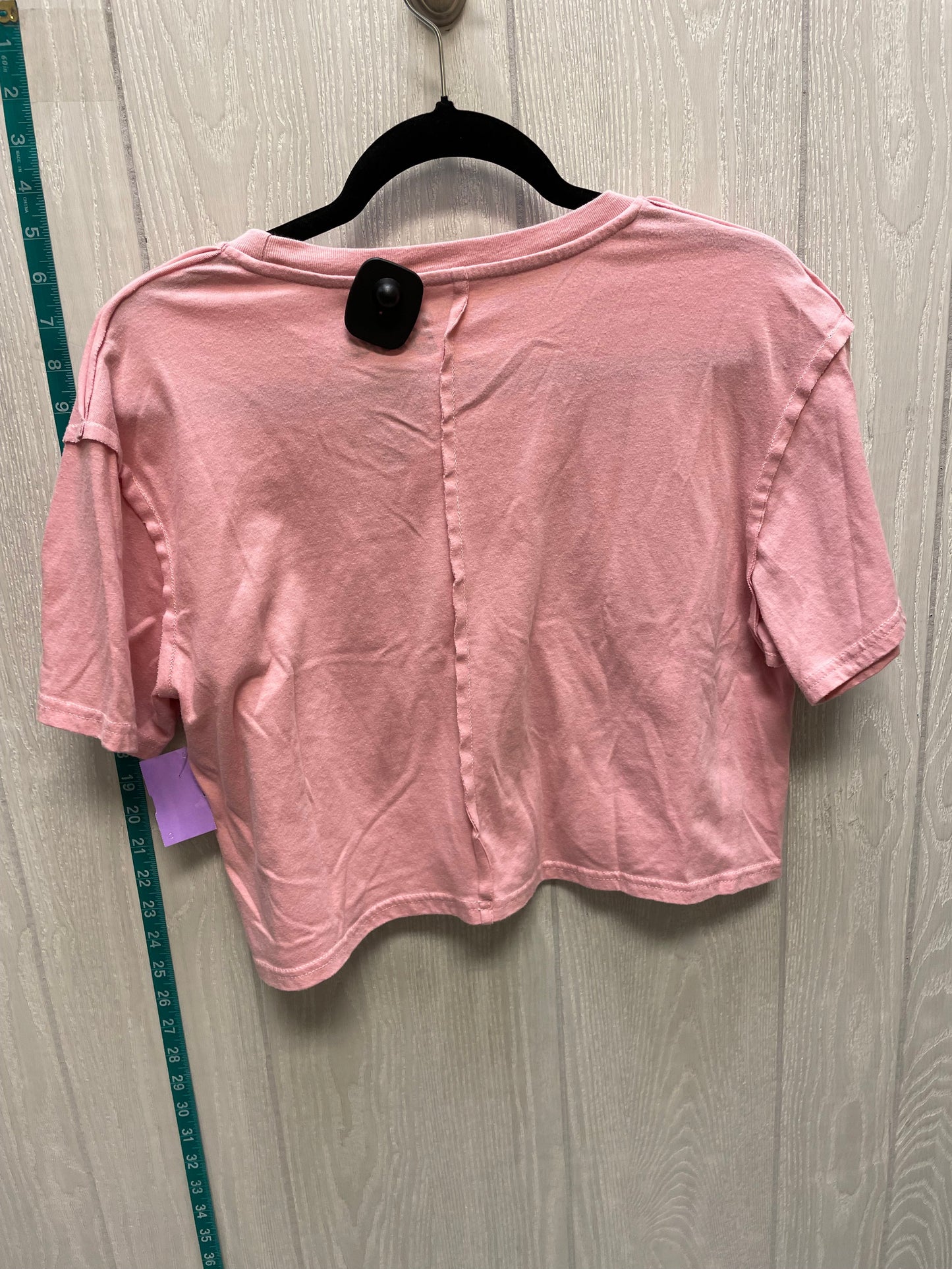 Pink Top Short Sleeve Clothes Mentor, Size M