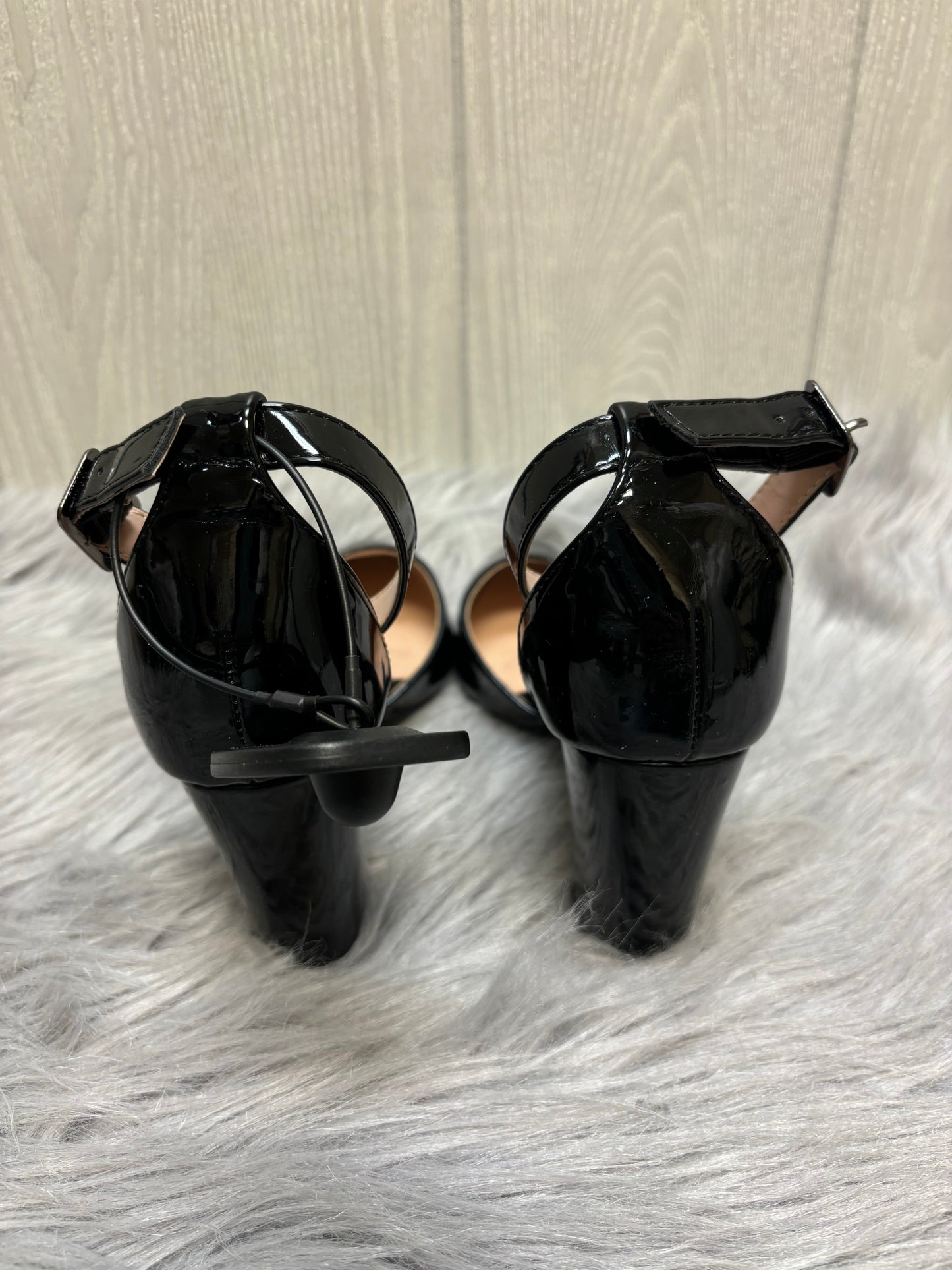 Black Shoes Heels Block Forever, Size 8