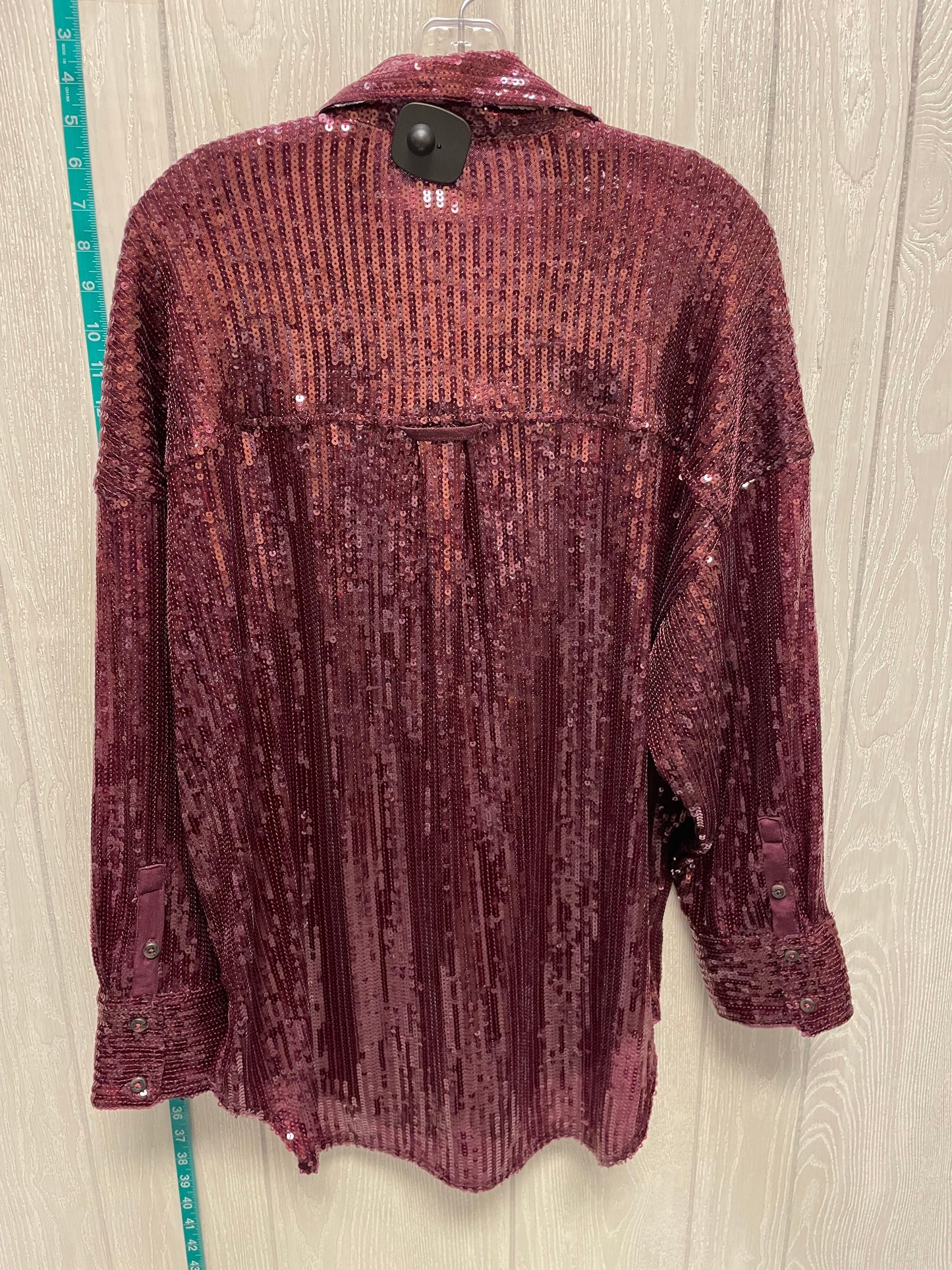 Red Blouse Long Sleeve Pilcro, Size S