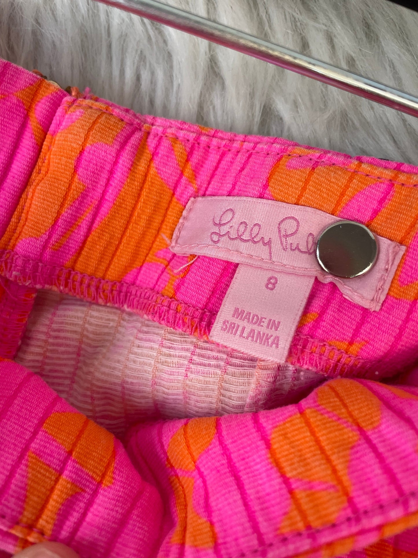 Orange & Pink Shorts Lilly Pulitzer, Size 8