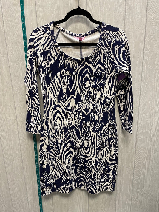 Blue & White Dress Casual Short Lilly Pulitzer, Size S