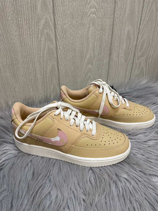 Pink & Tan Shoes Sneakers Nike, Size 6