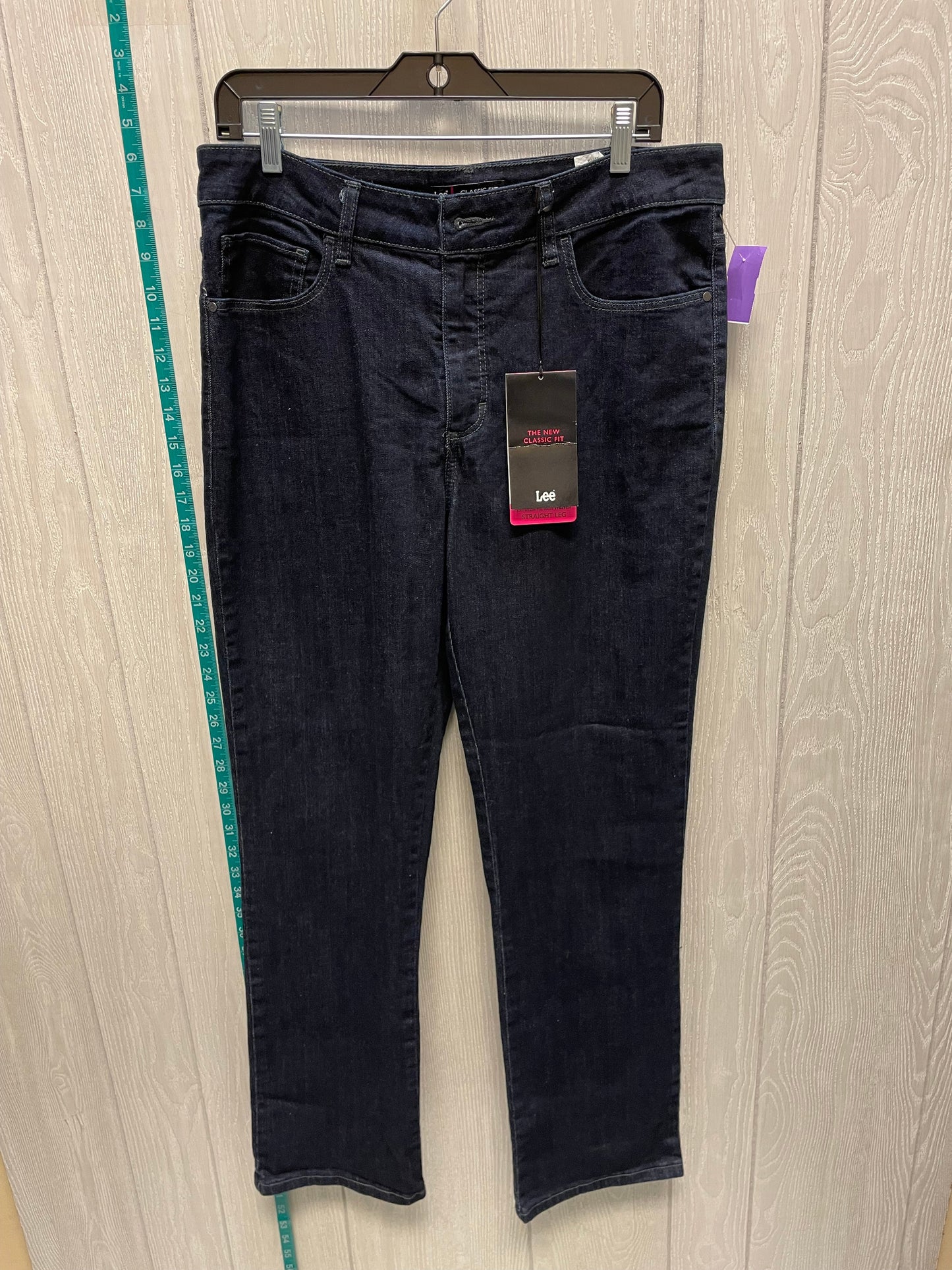 Blue Denim Jeans Straight Lee, Size 14