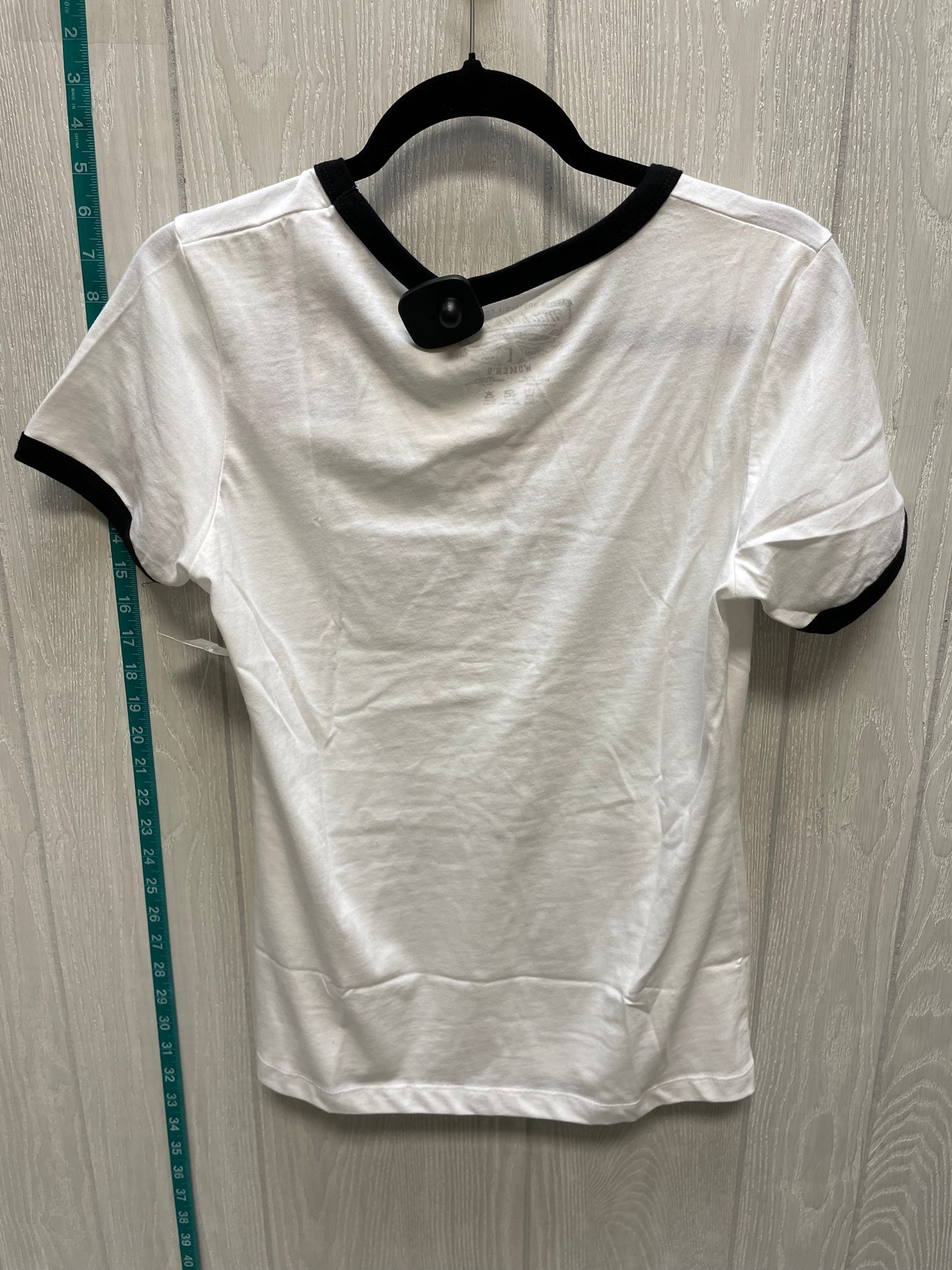 Black & White Top Short Sleeve Clothes Mentor, Size L