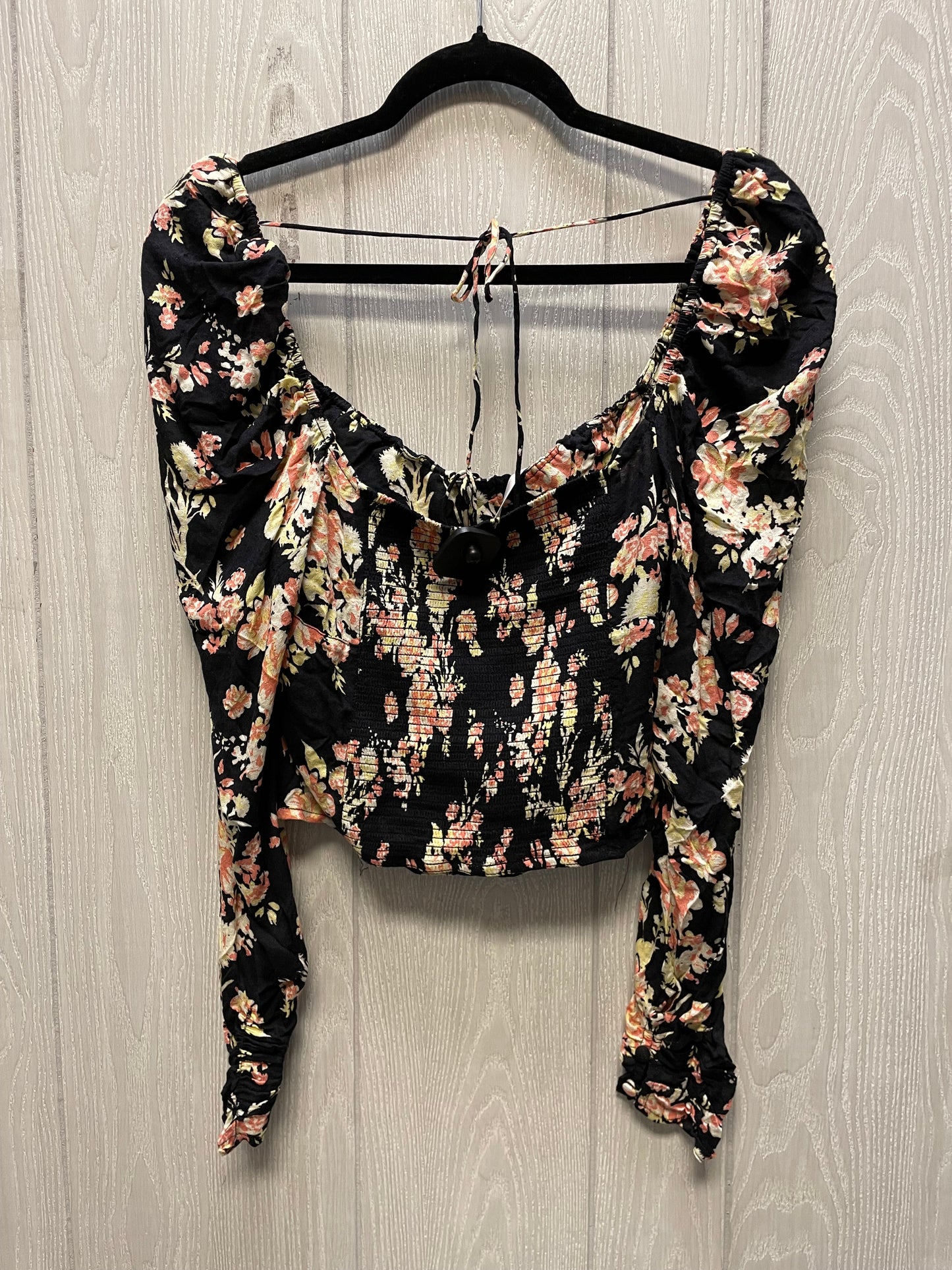 Top Long Sleeve By Free People In Floral Print, Size: M